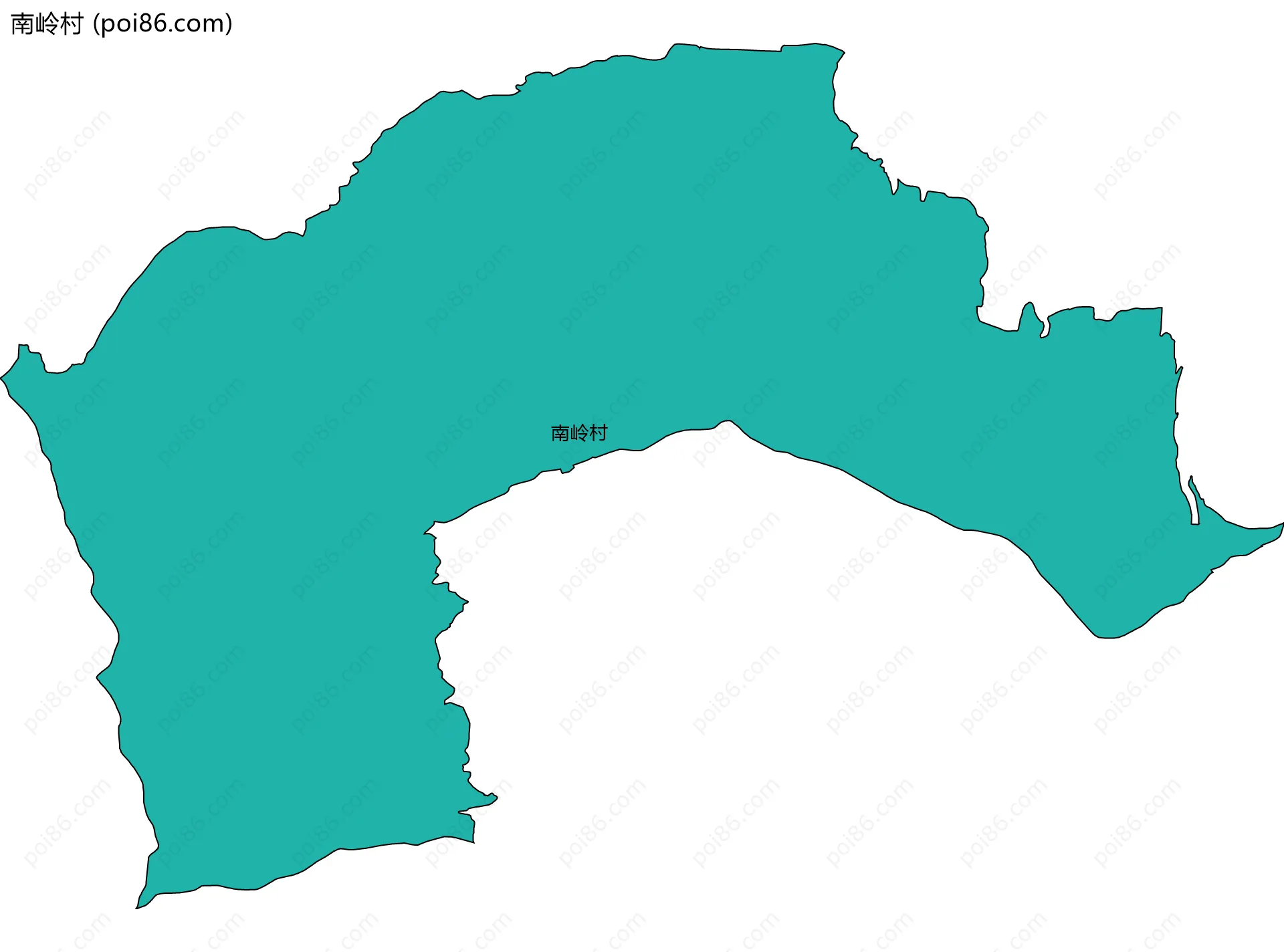 南岭村边界地图