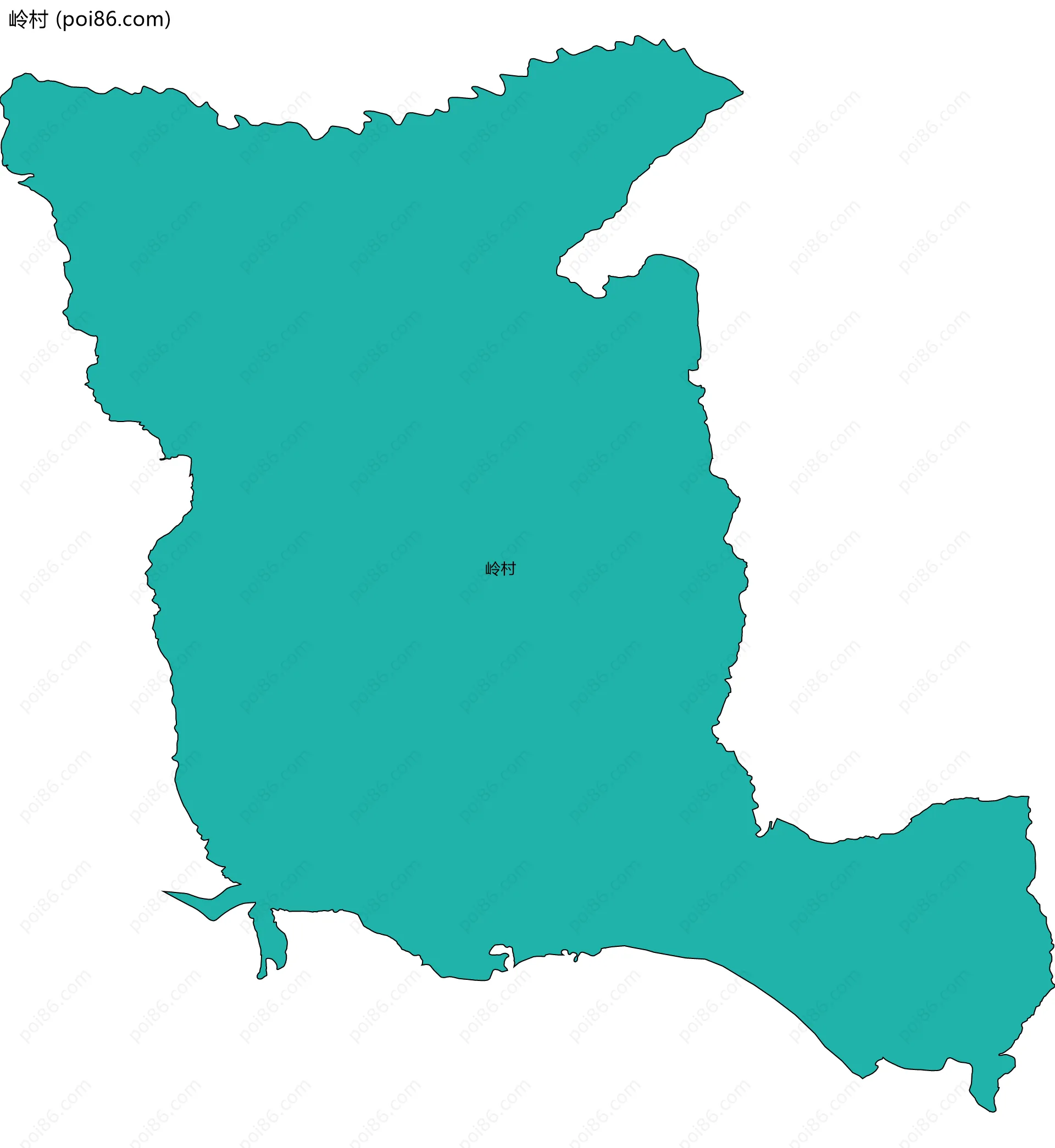 岭村边界地图
