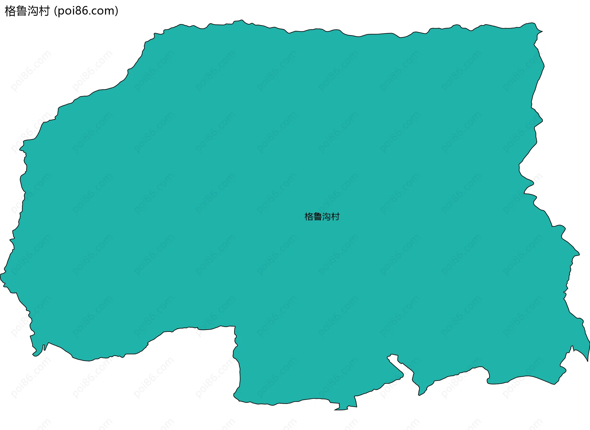 格鲁沟村边界地图