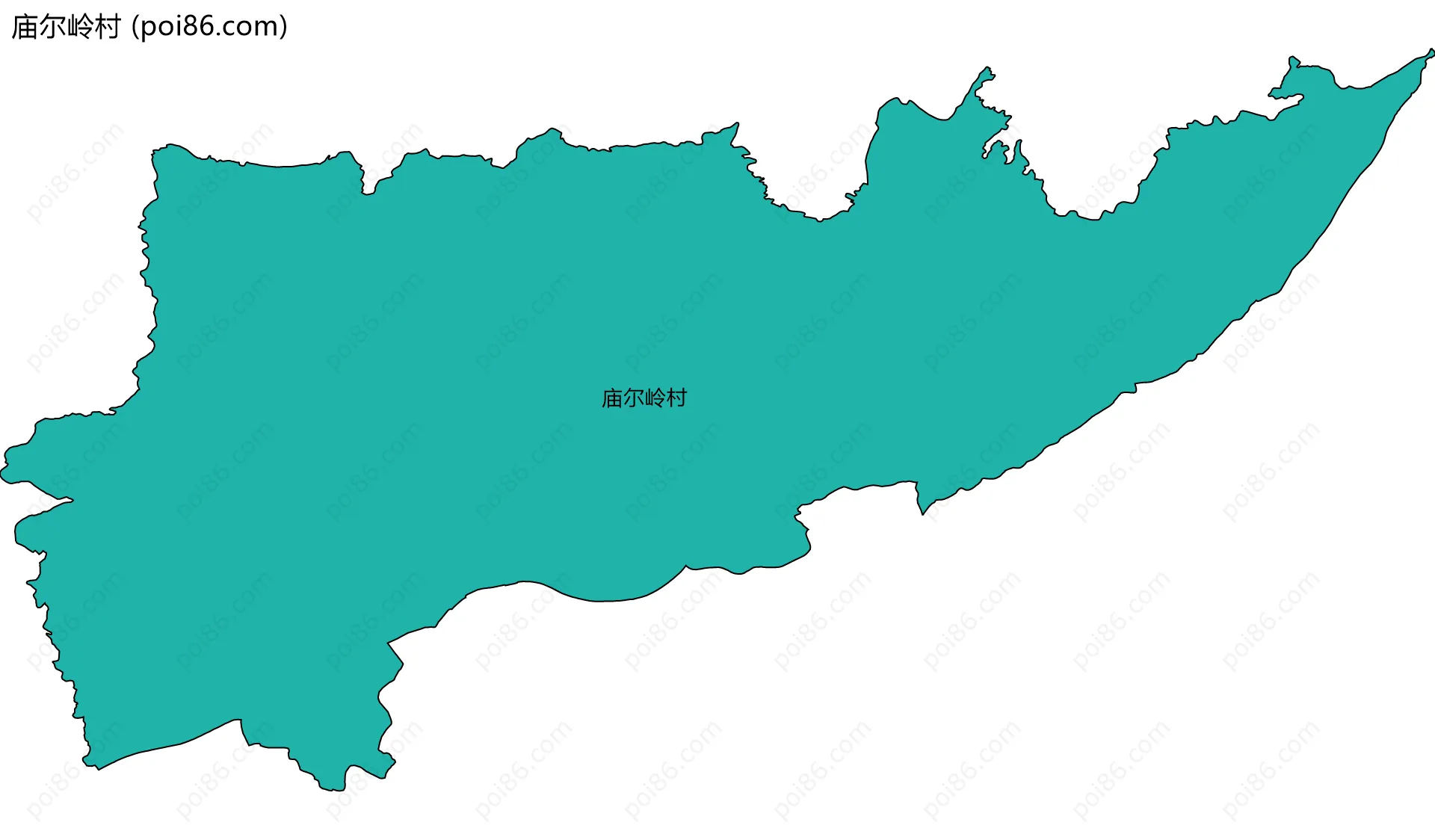 庙尔岭村边界地图