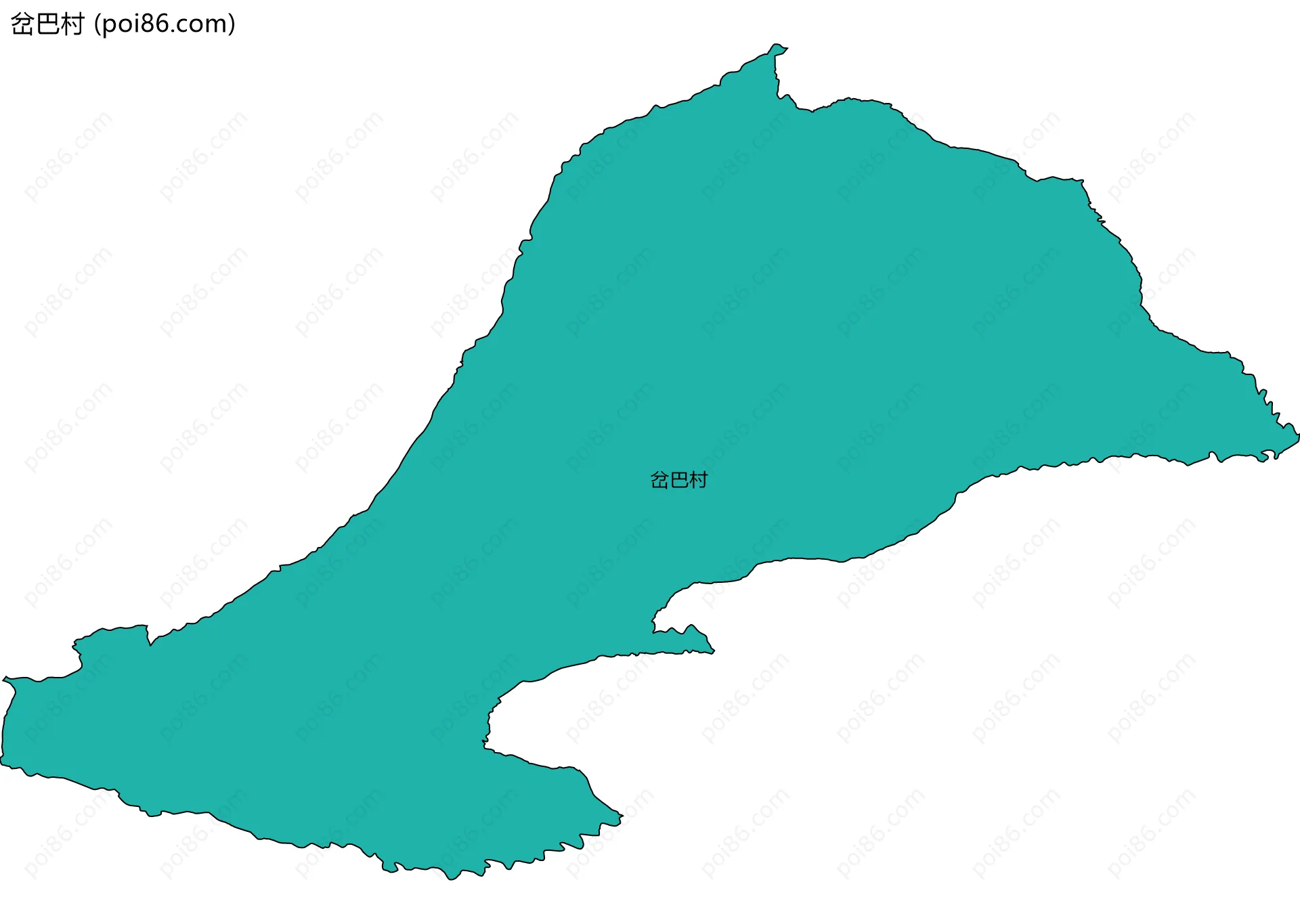 岔巴村边界地图
