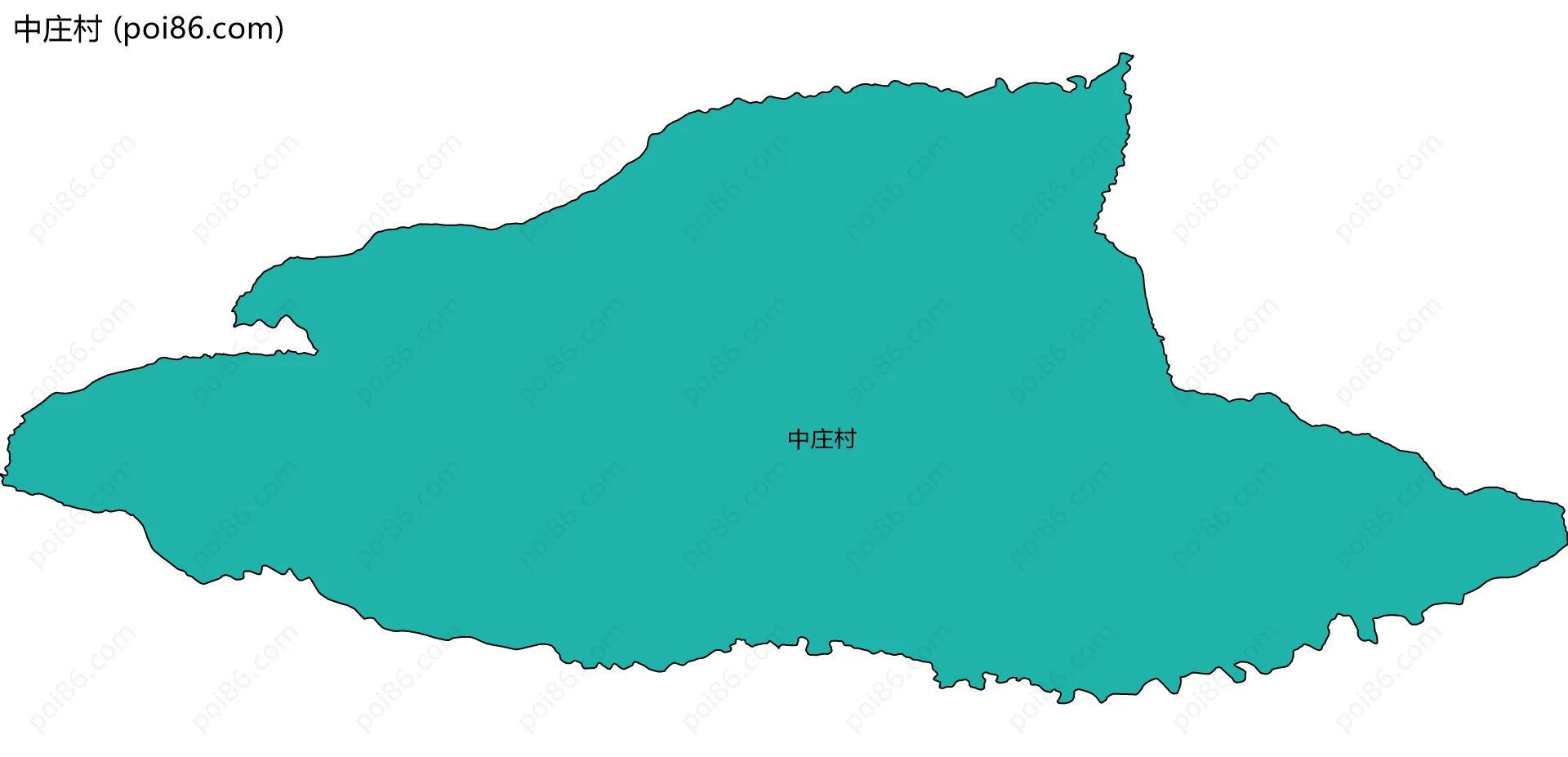 中庄村边界地图