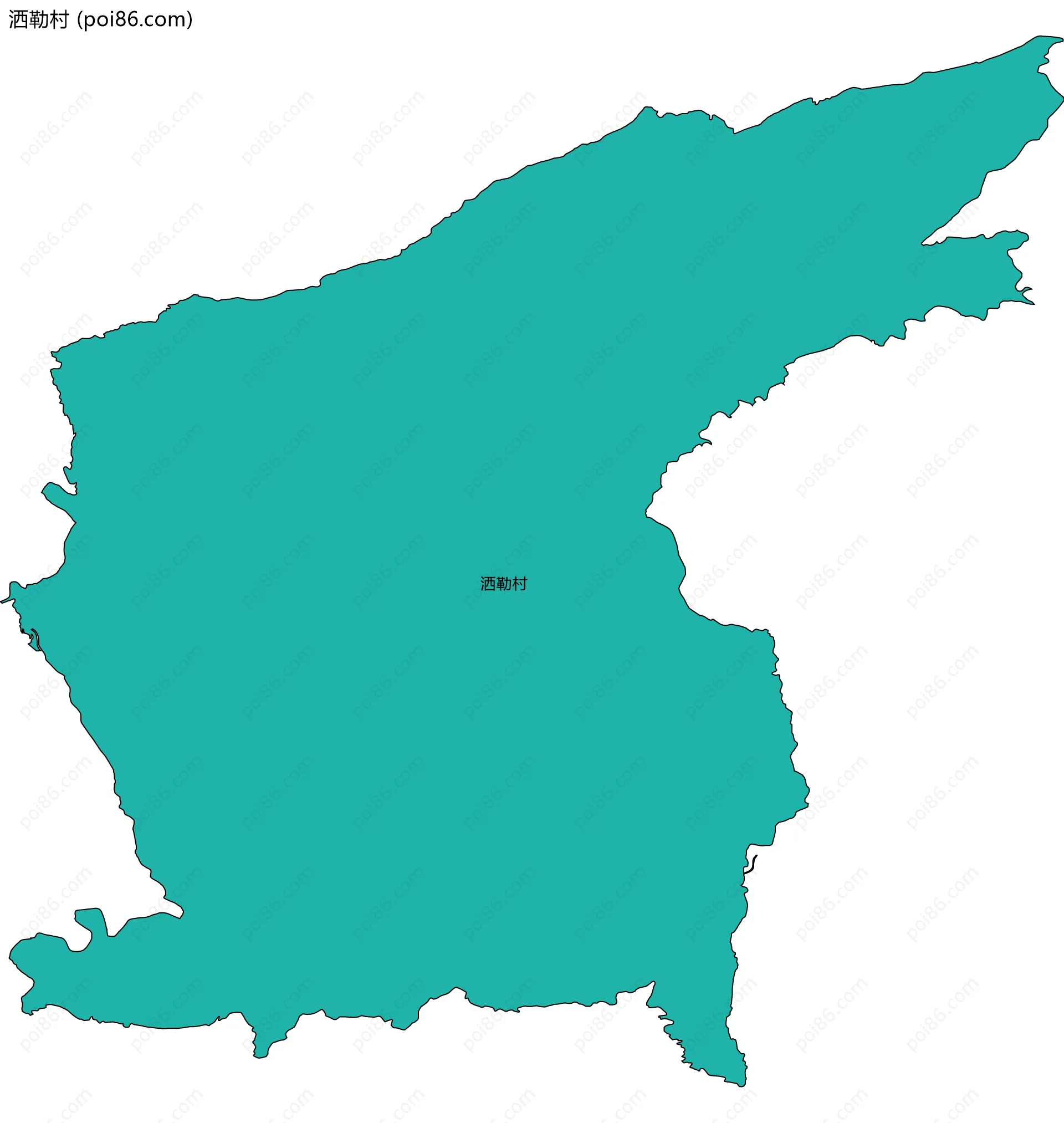 洒勒村边界地图