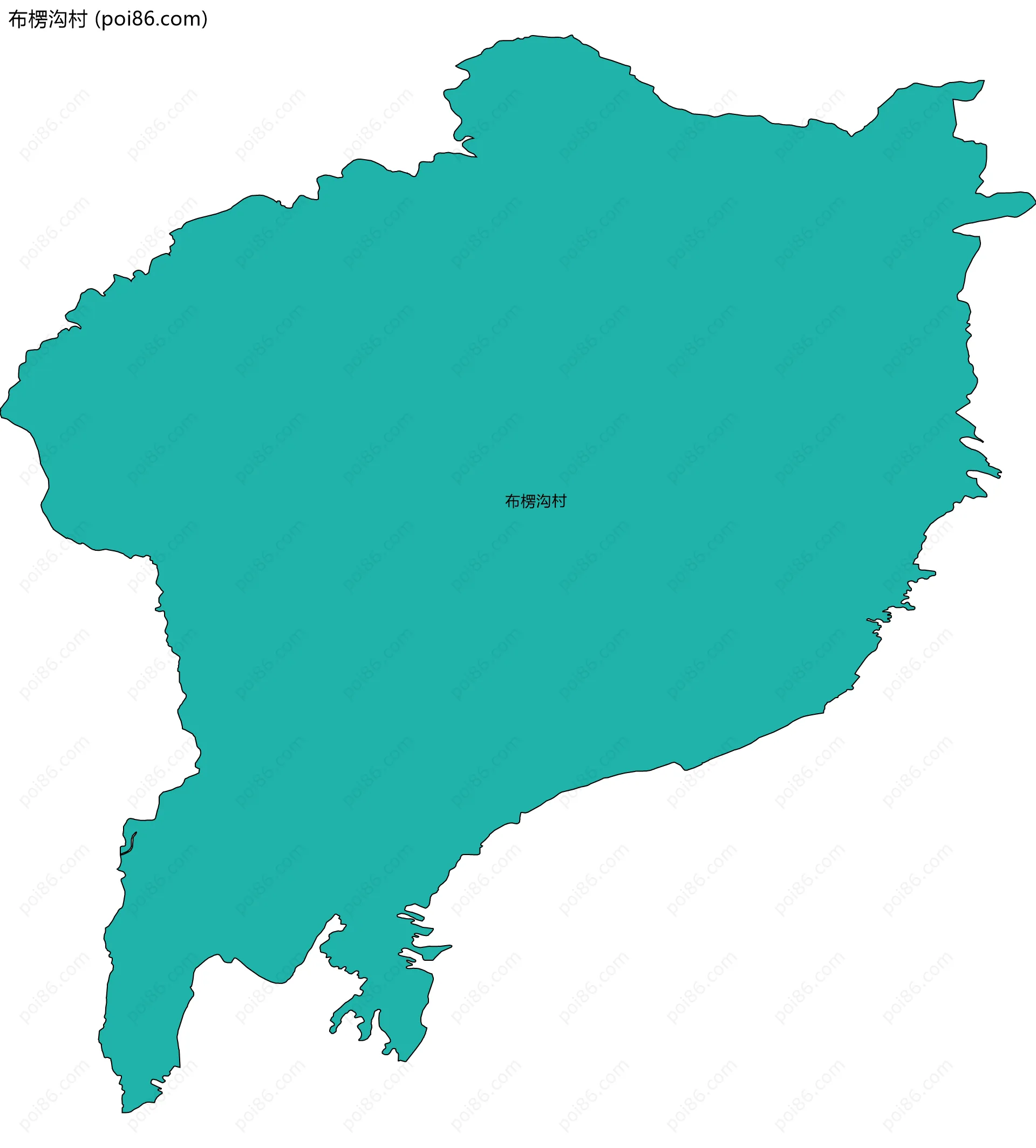 布楞沟村边界地图