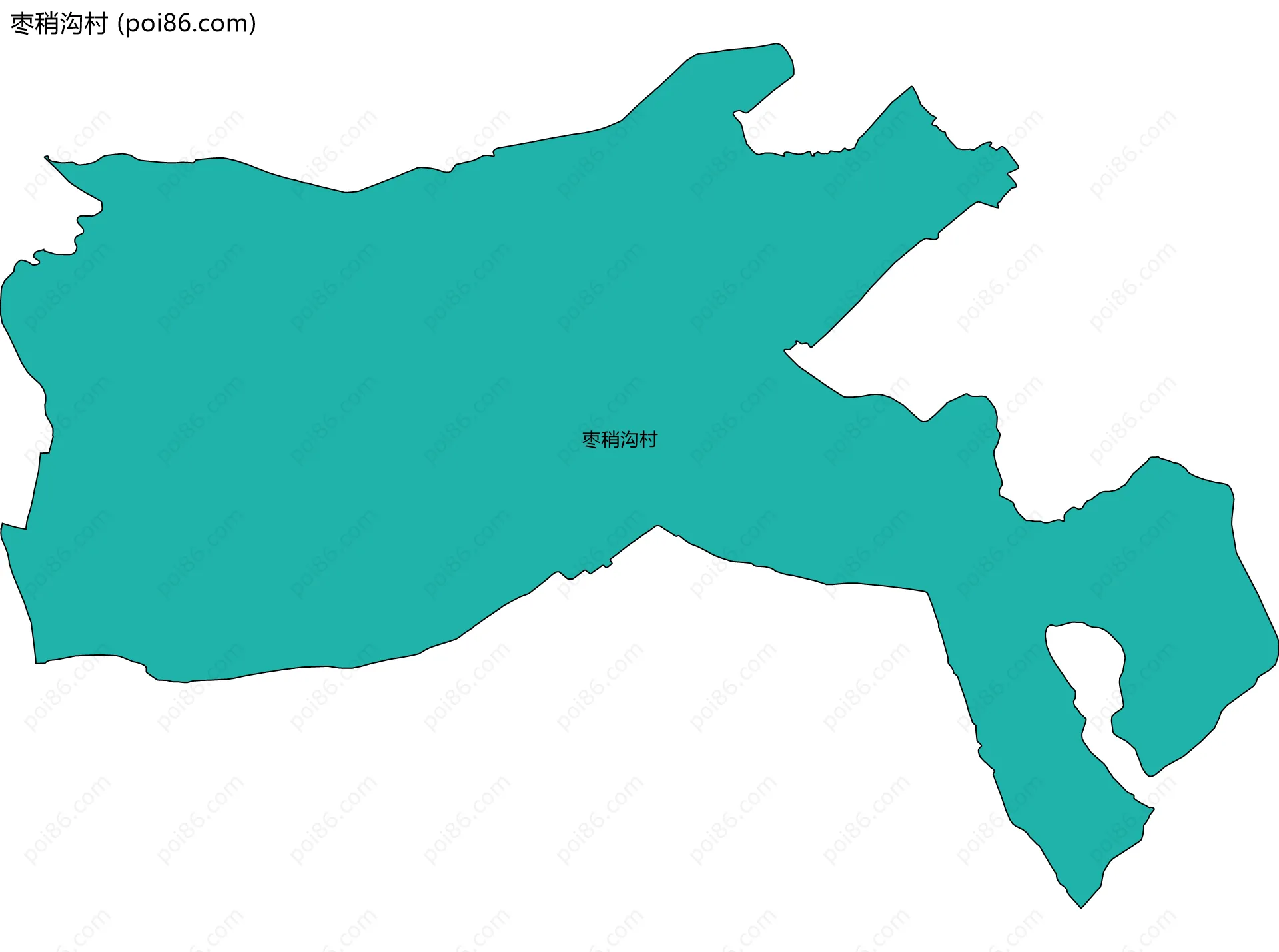 枣稍沟村边界地图