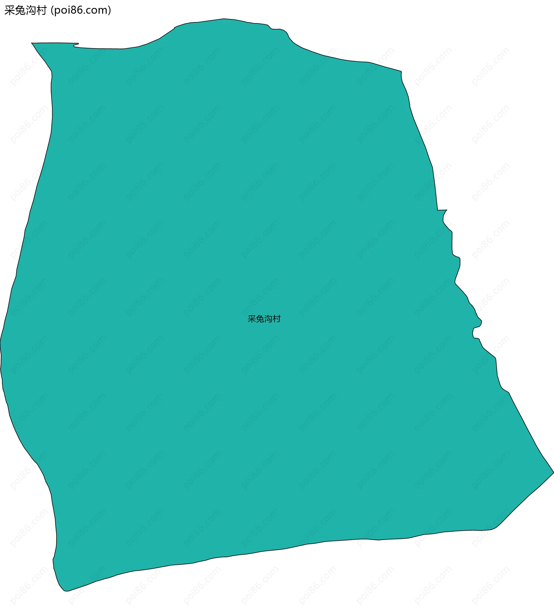 采兔沟村边界地图