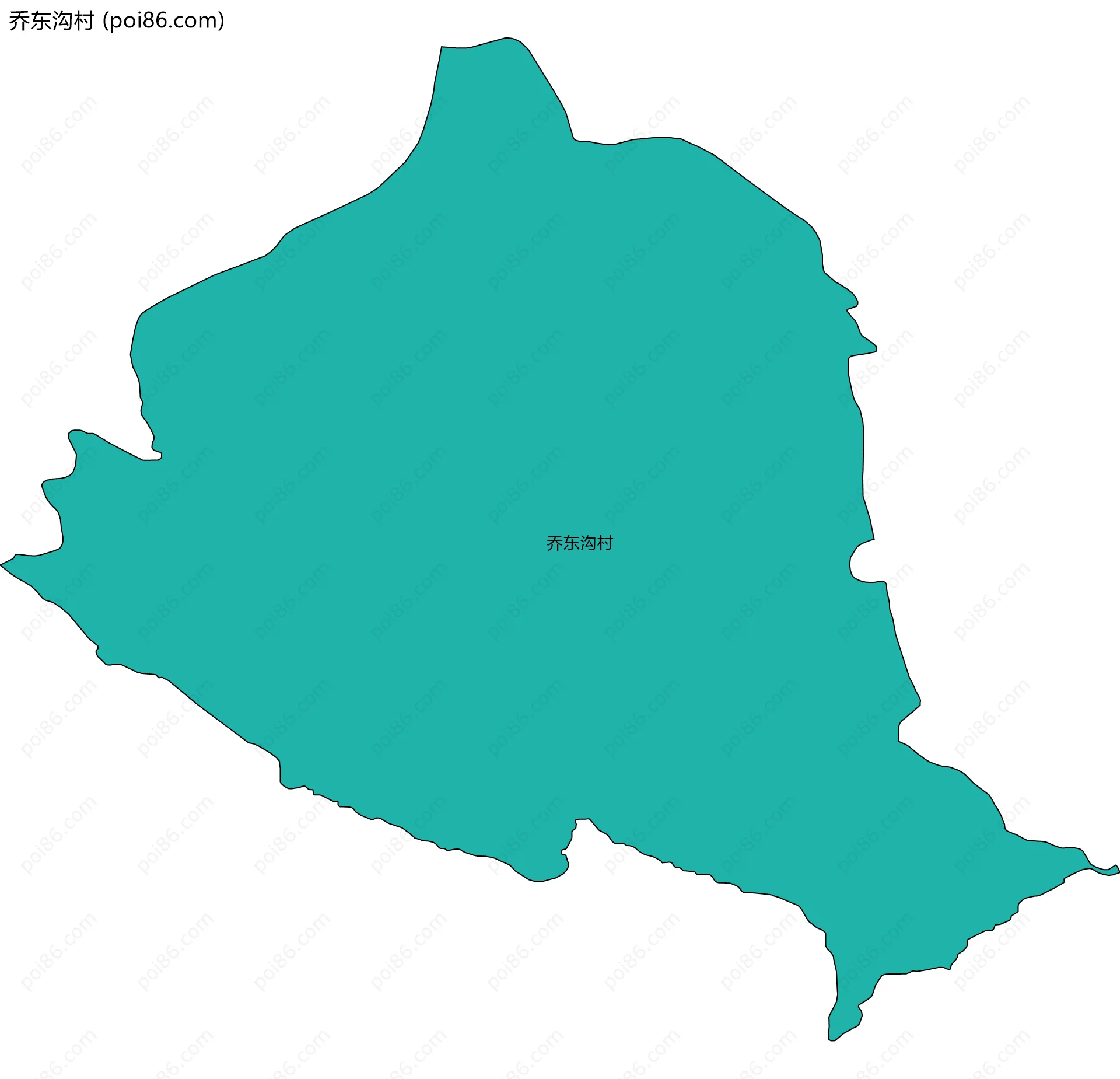 乔东沟村边界地图