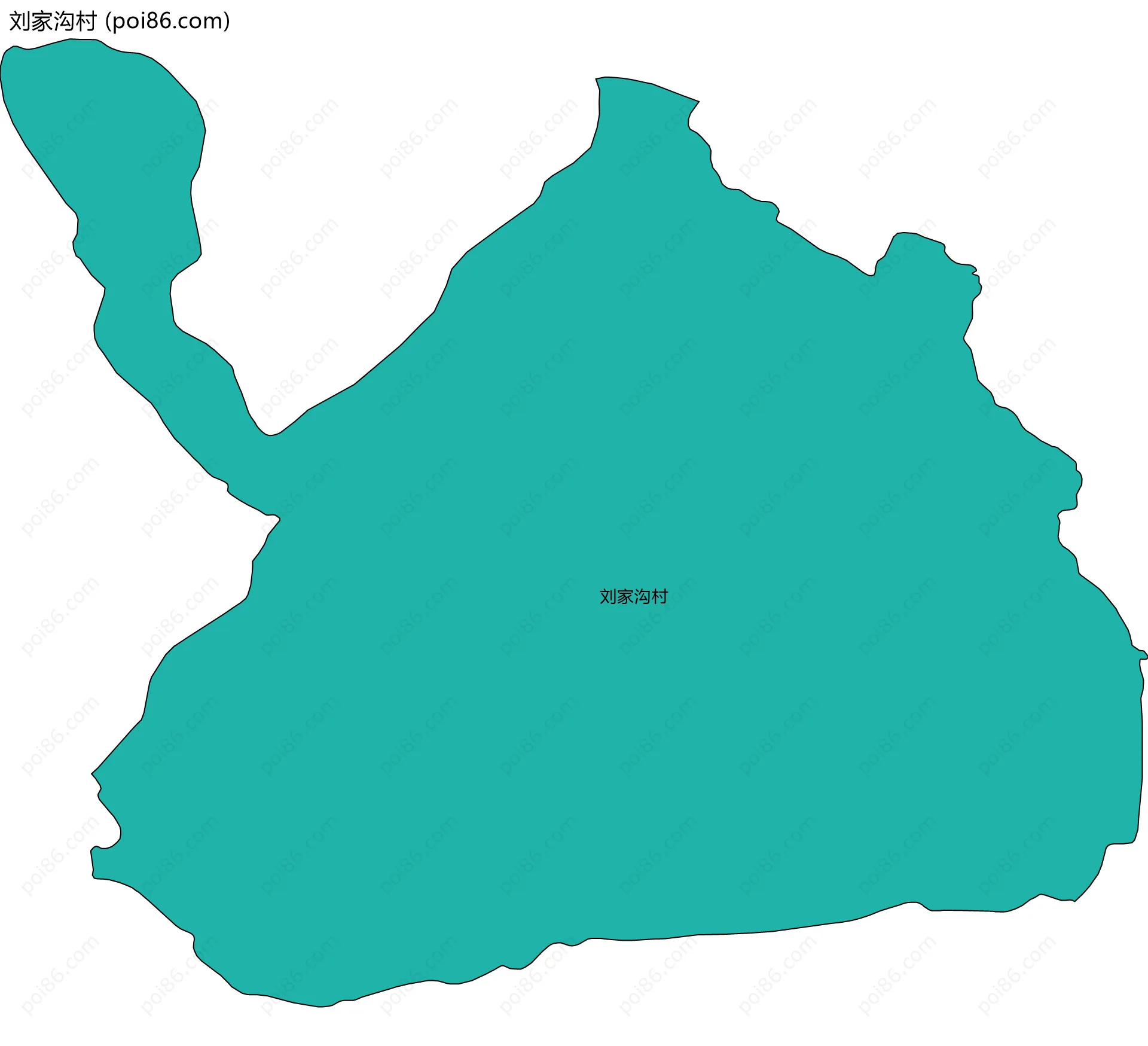 刘家沟村边界地图