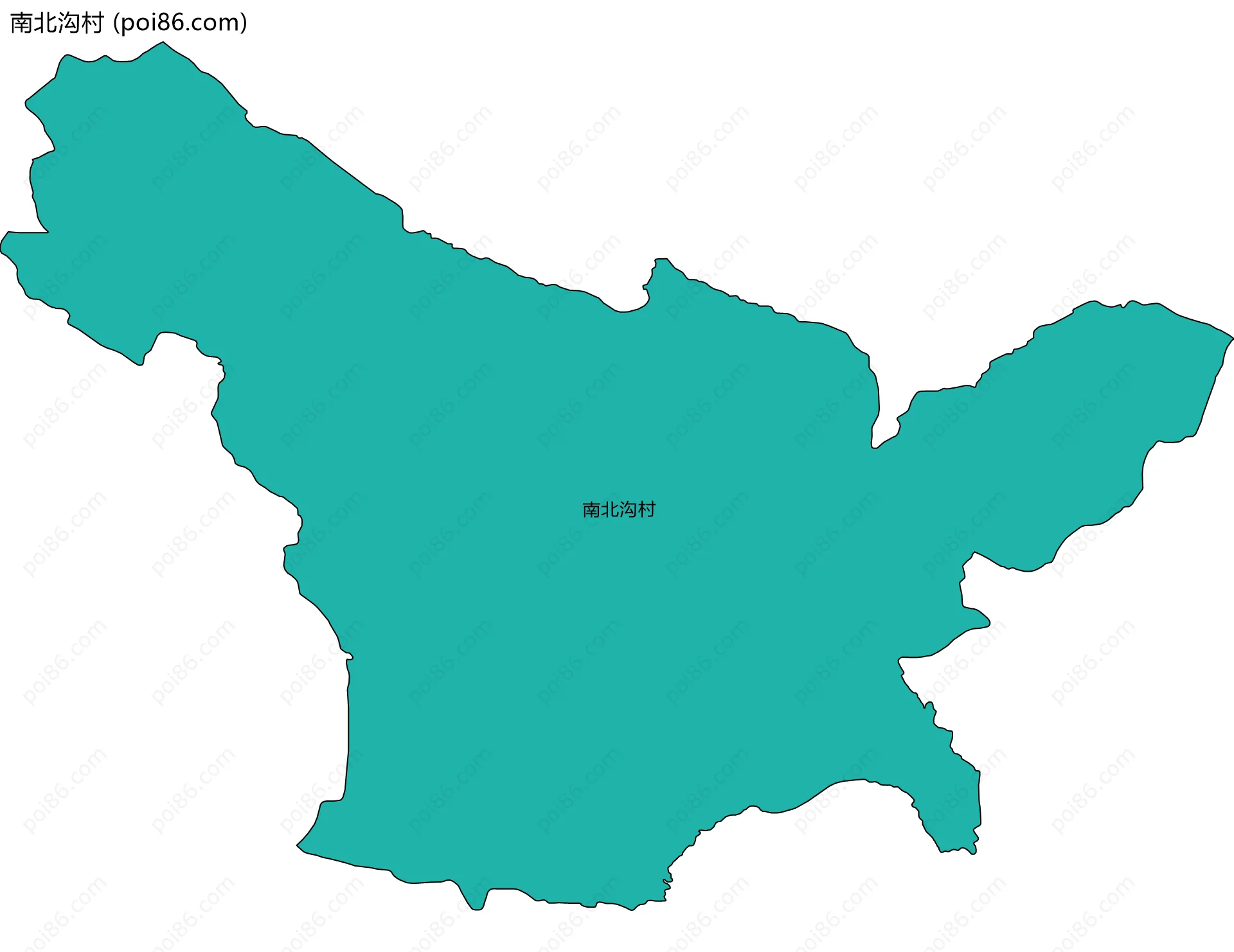 南北沟村边界地图