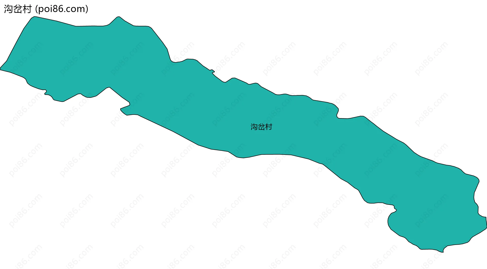 沟岔村边界地图