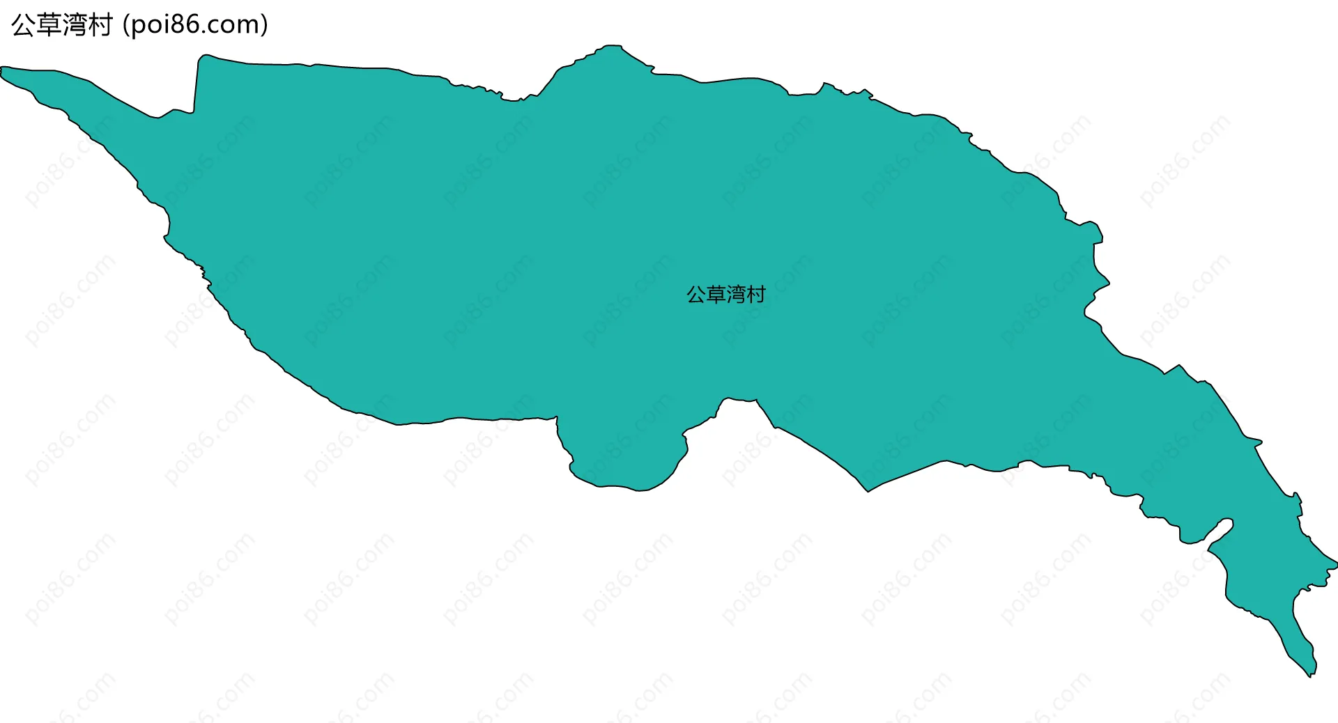 公草湾村边界地图