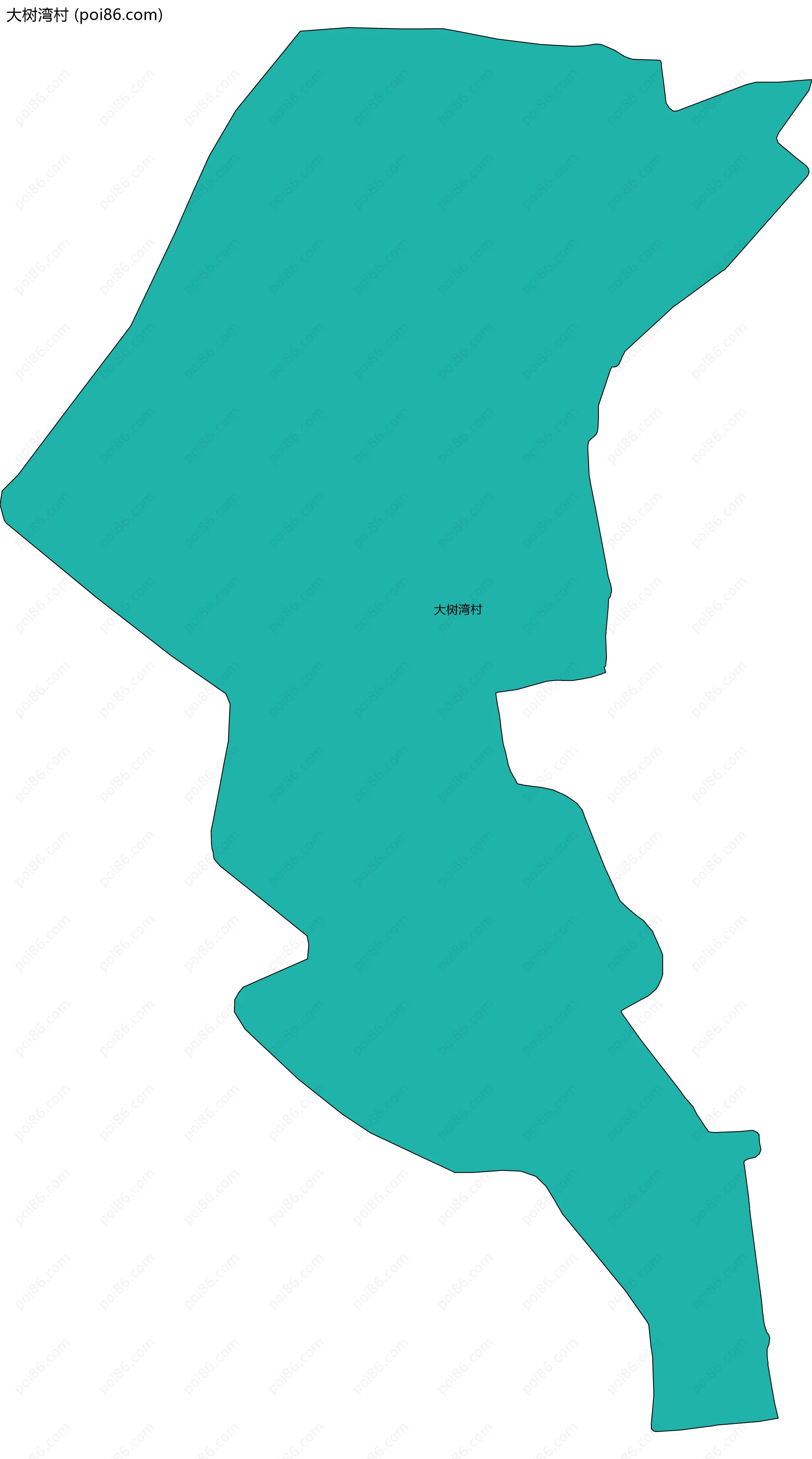 大树湾村边界地图