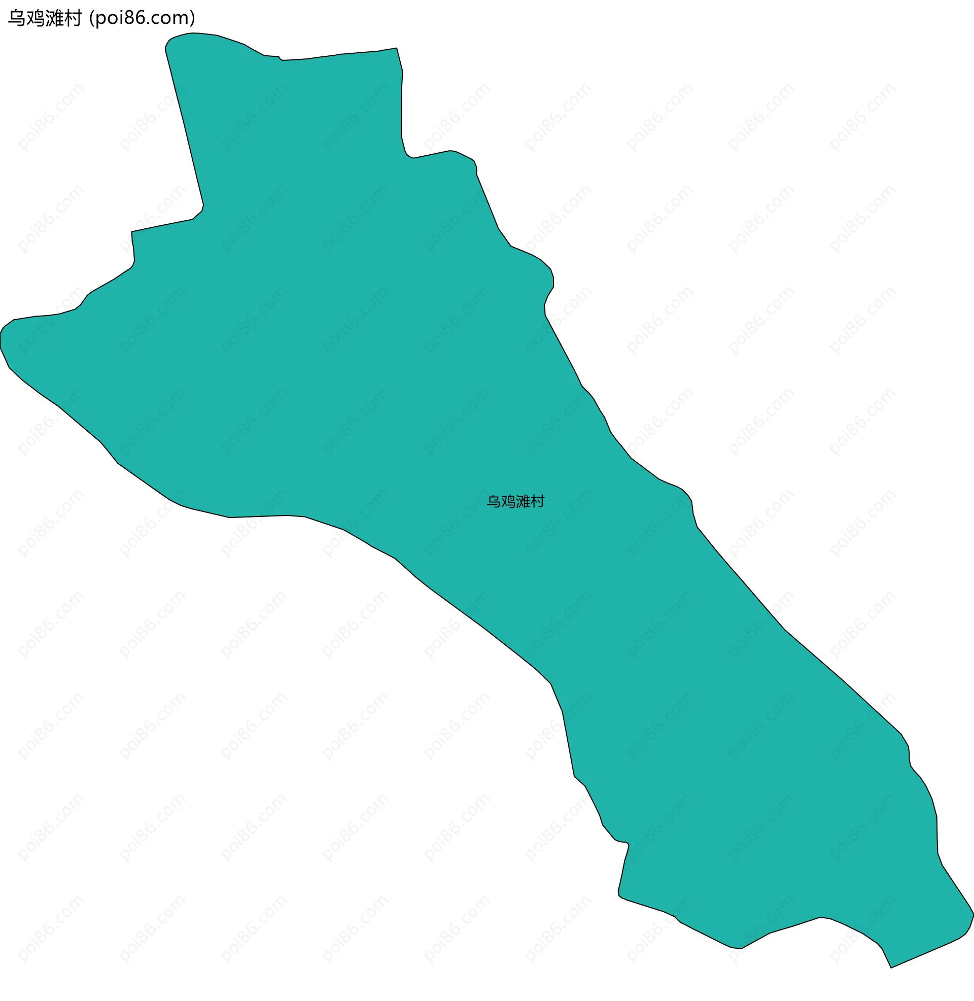 乌鸡滩村边界地图