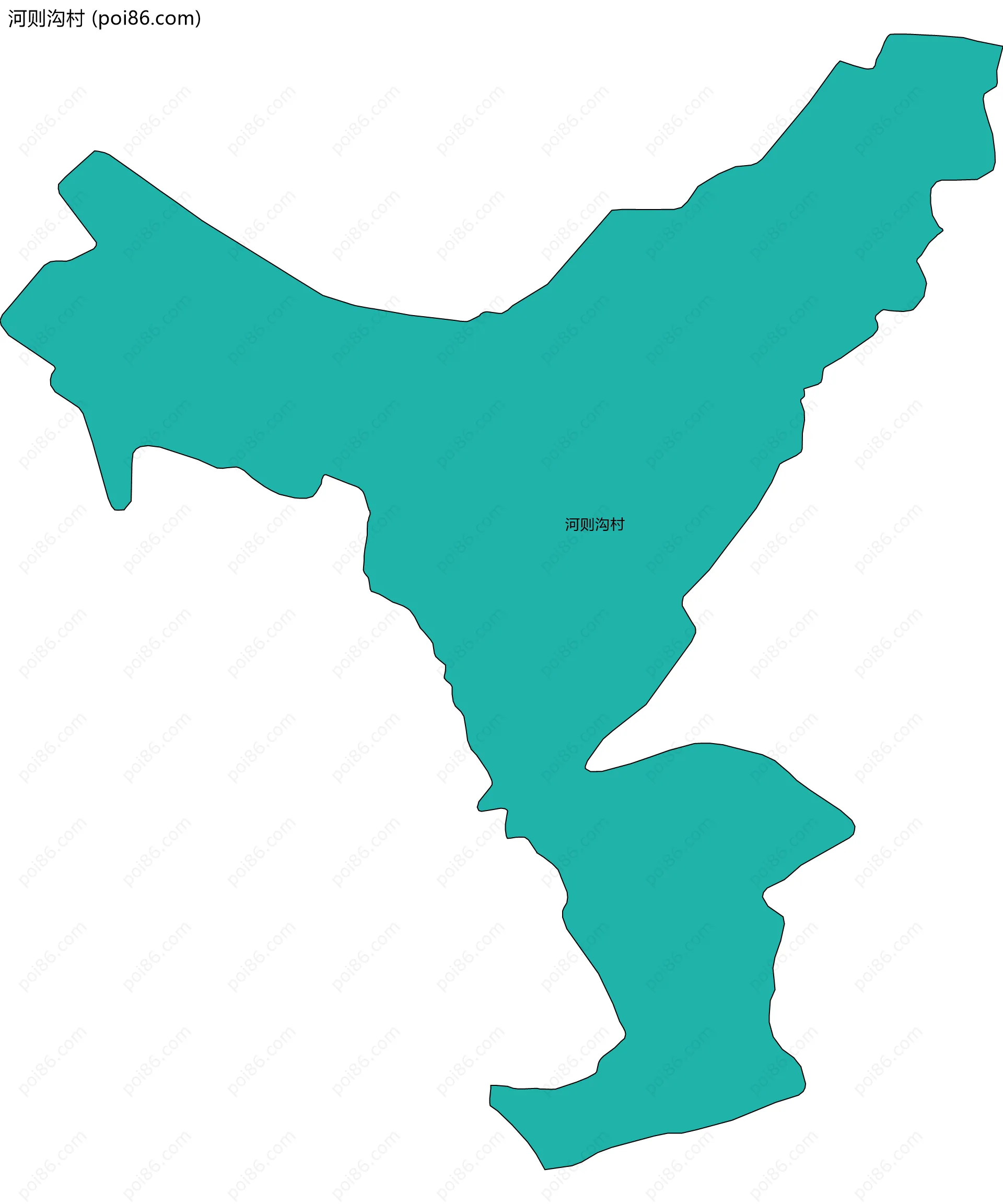 河则沟村边界地图