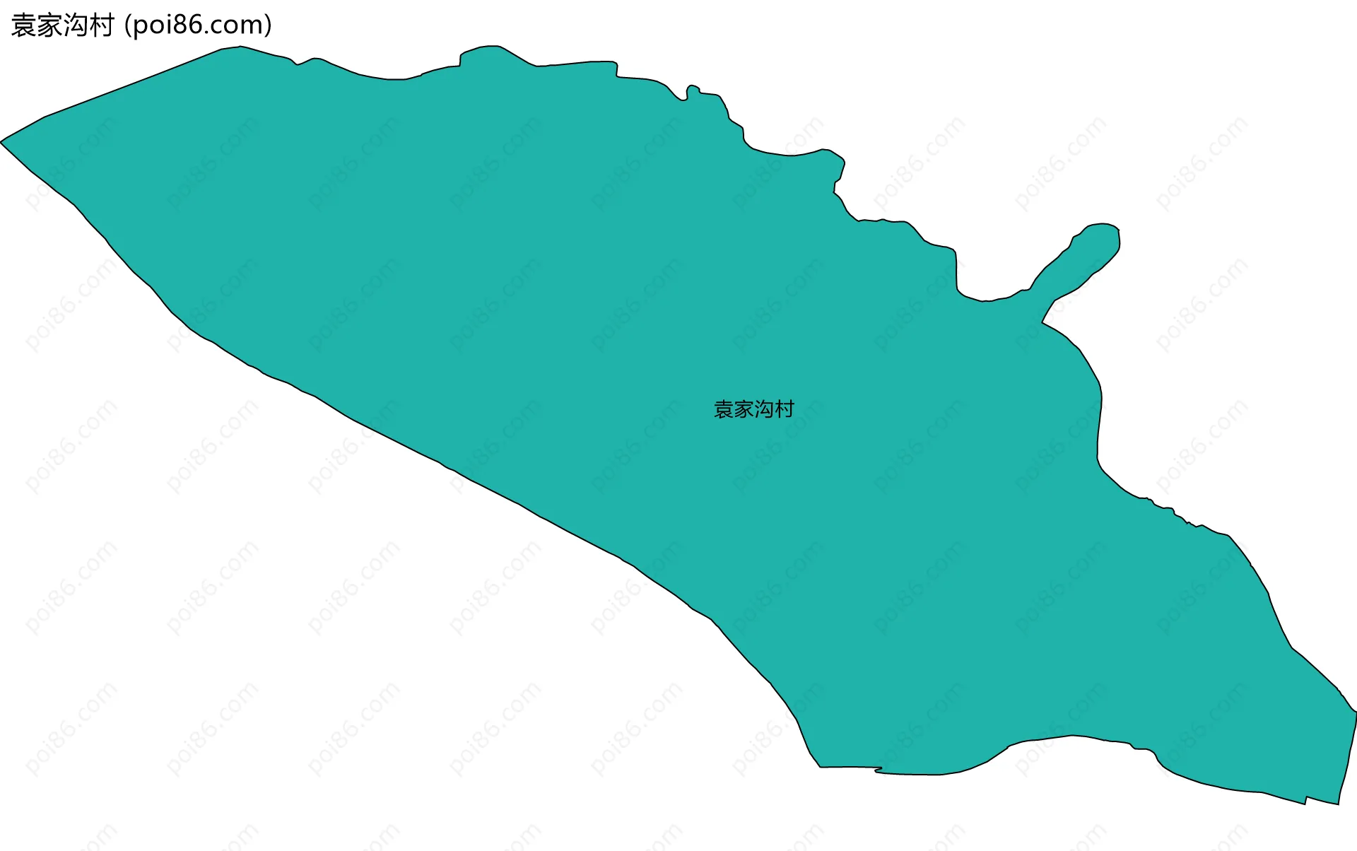 袁家沟村边界地图