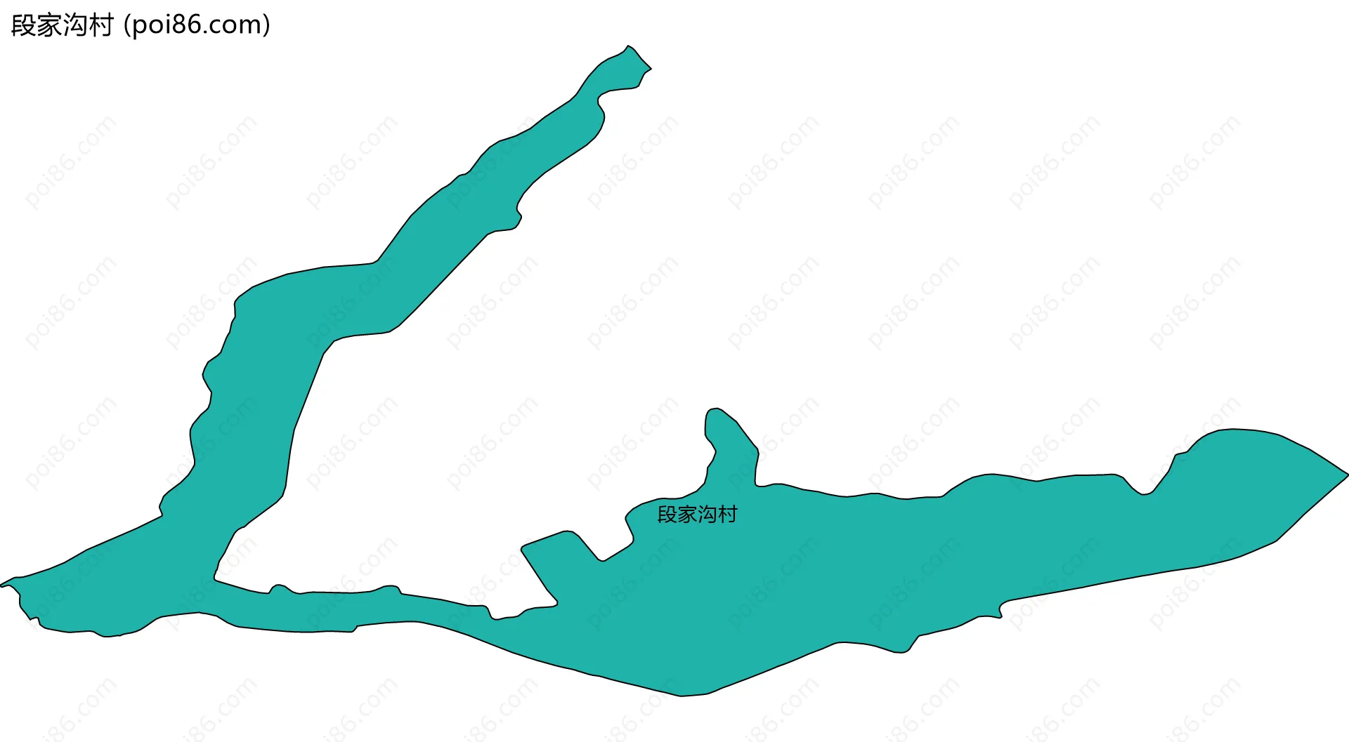 段家沟村边界地图