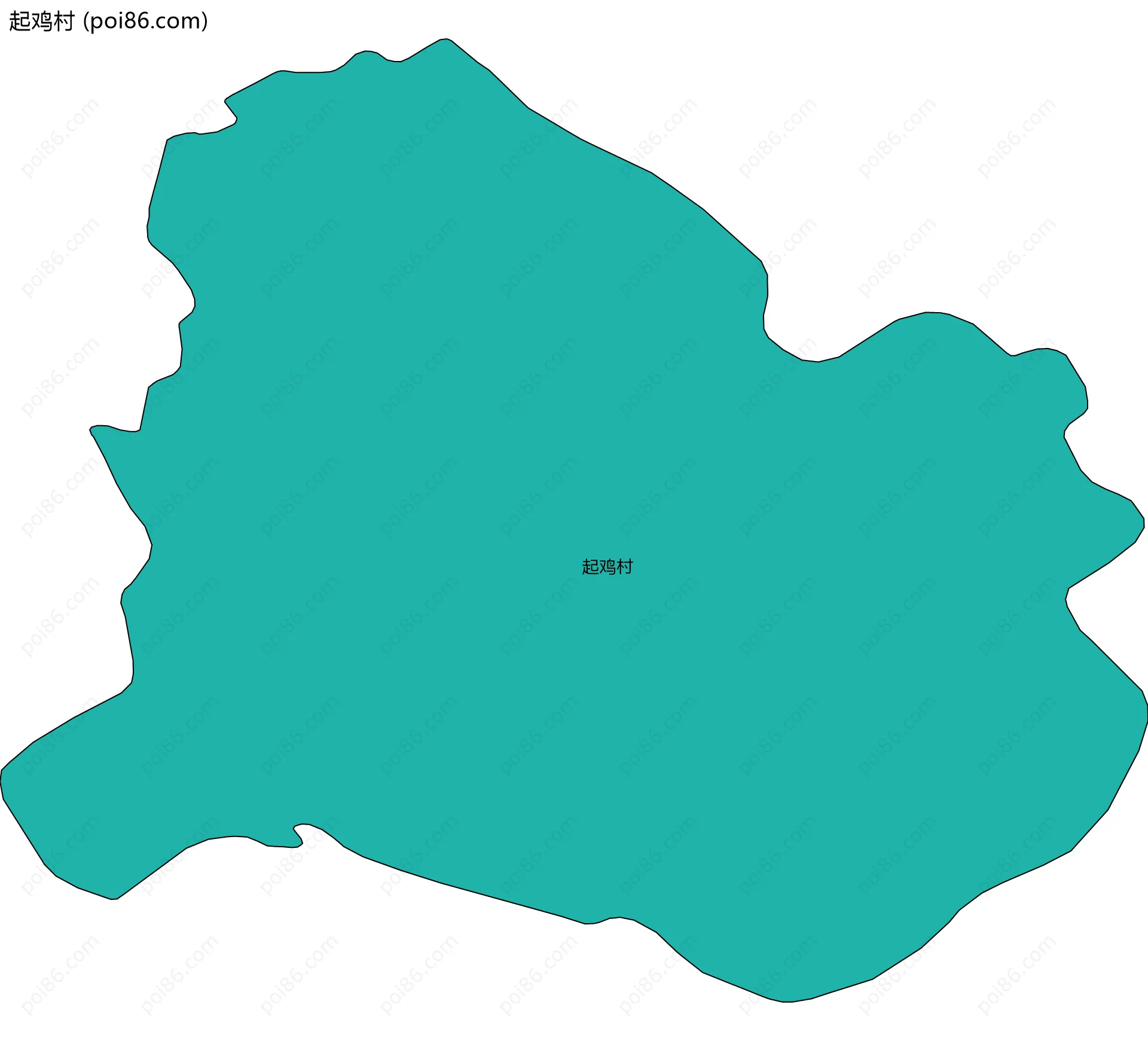 起鸡村边界地图