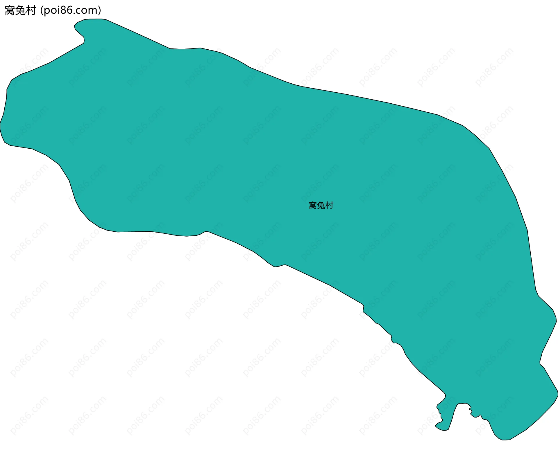 窝兔村边界地图