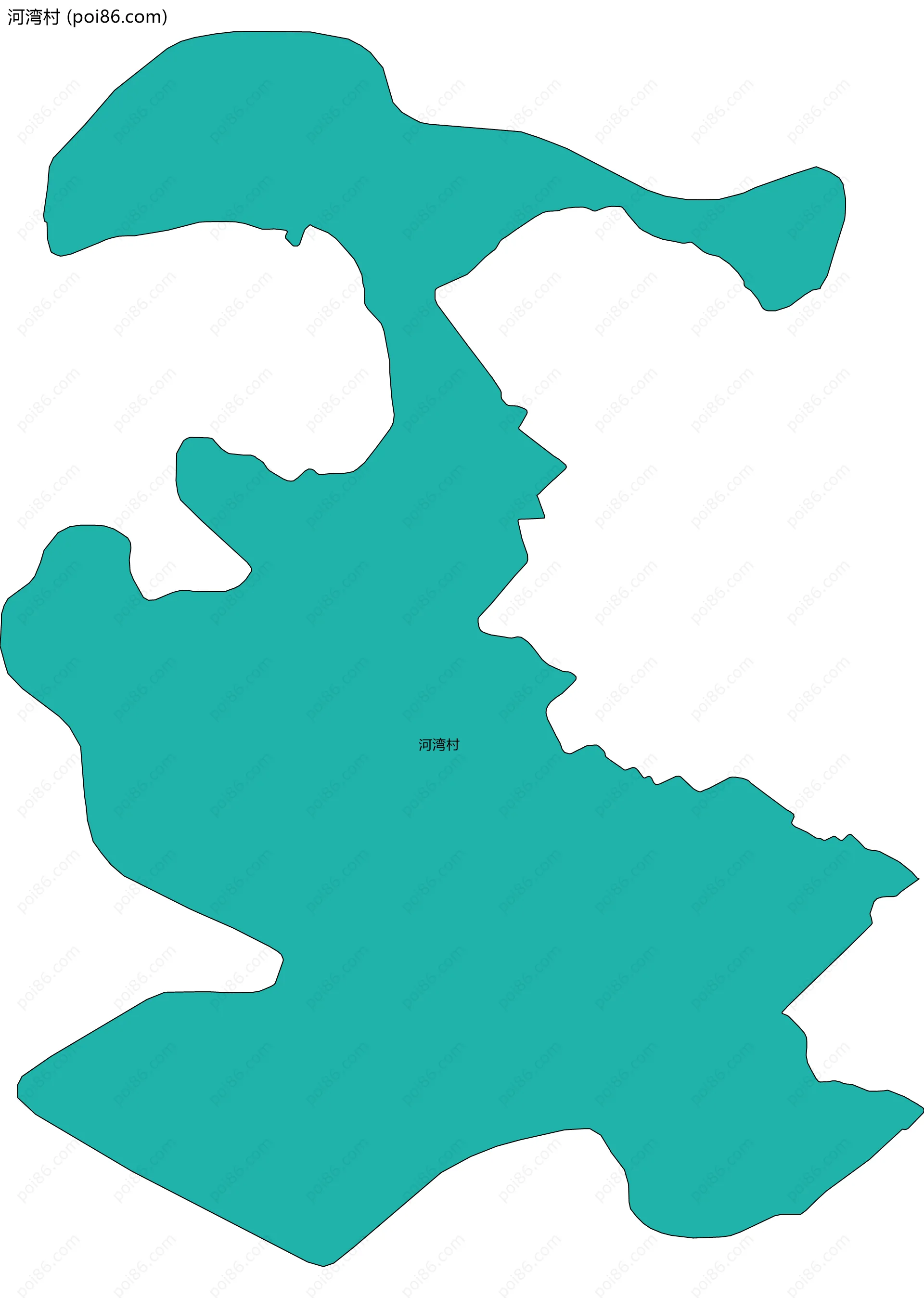 河湾村边界地图