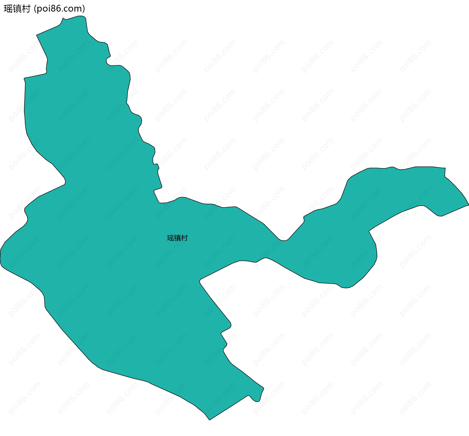 瑶镇村边界地图