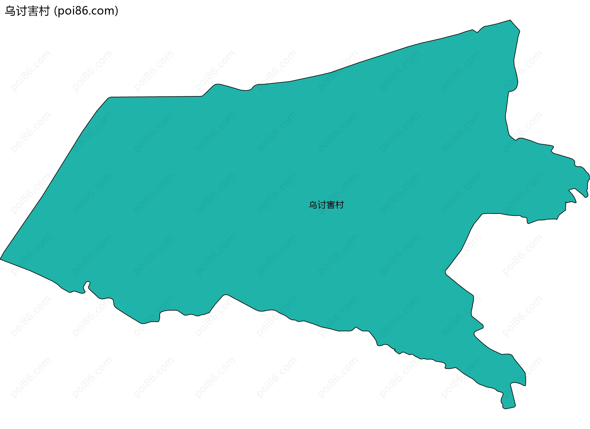 乌讨害村边界地图