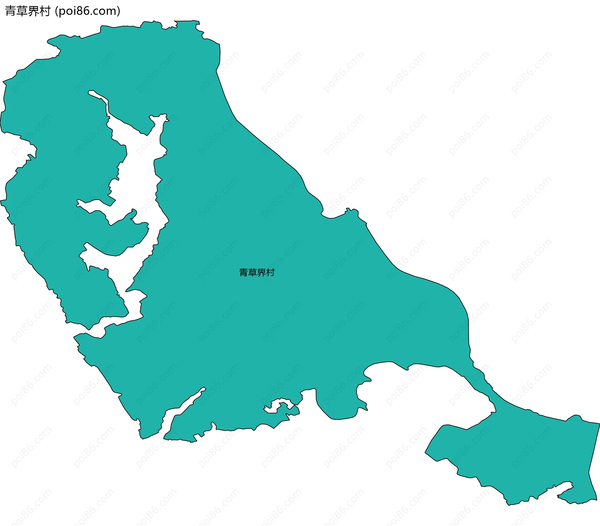 青草界村边界地图