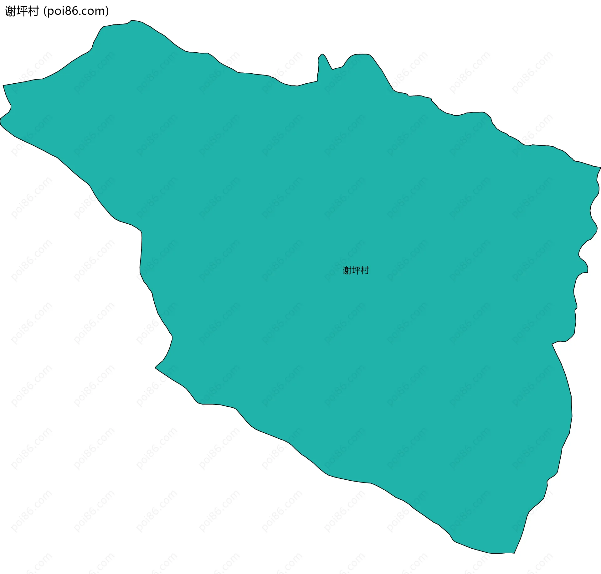谢坪村边界地图