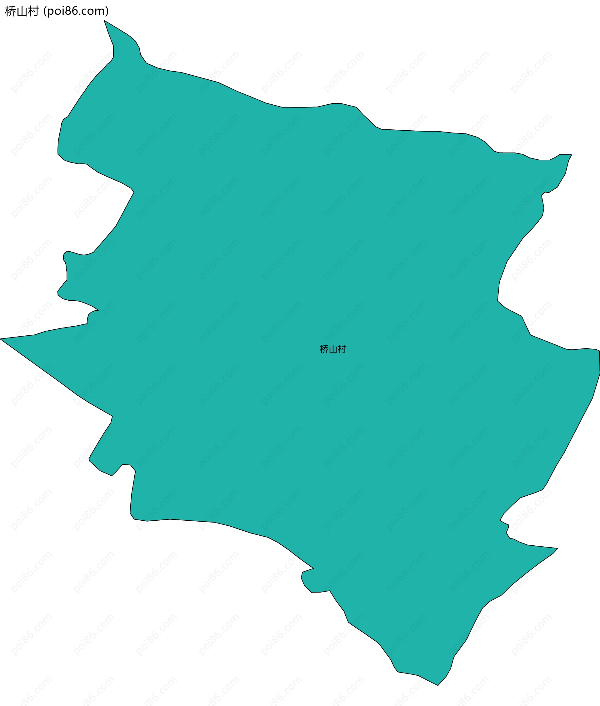 桥山村边界地图