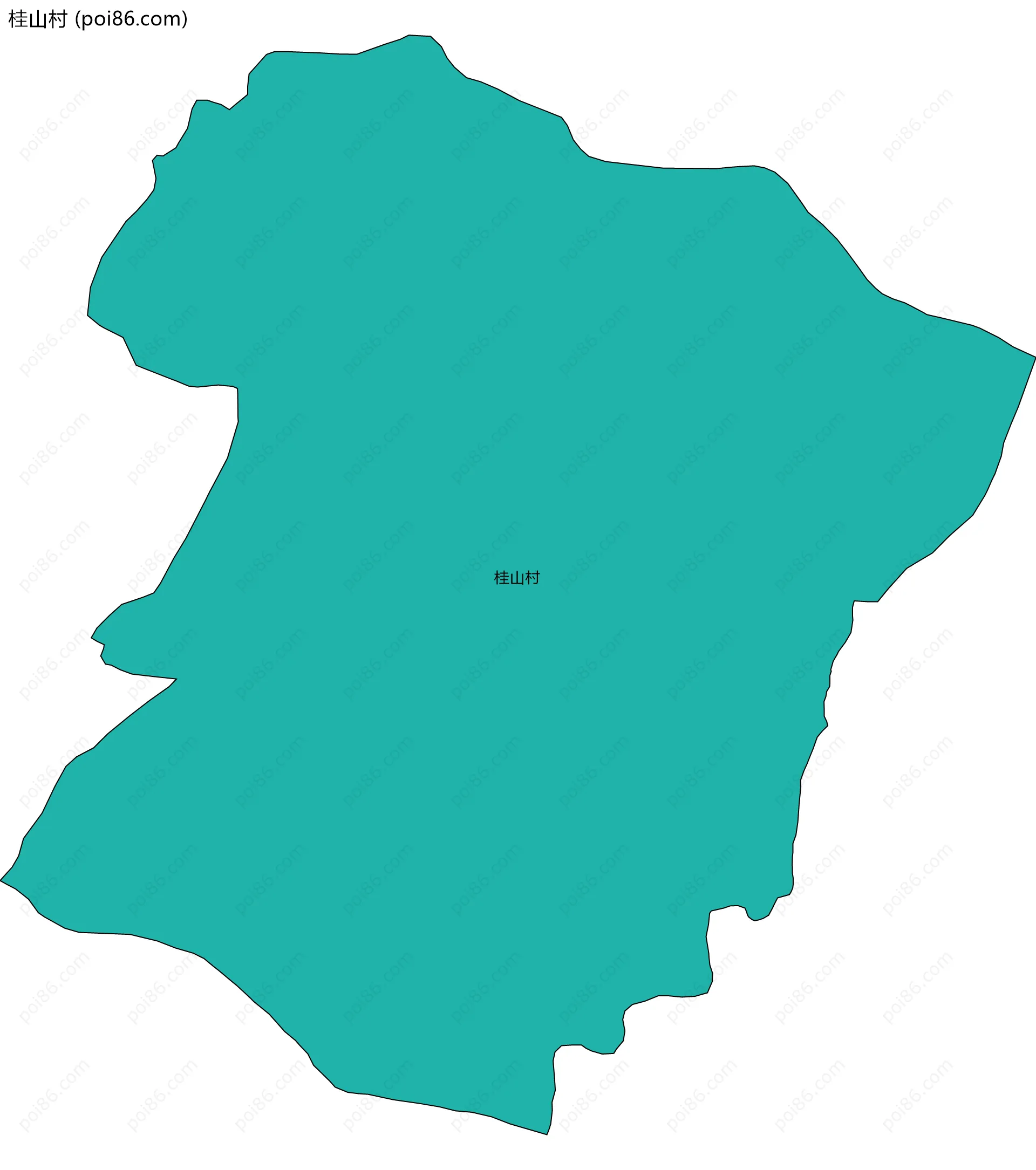 桂山村边界地图