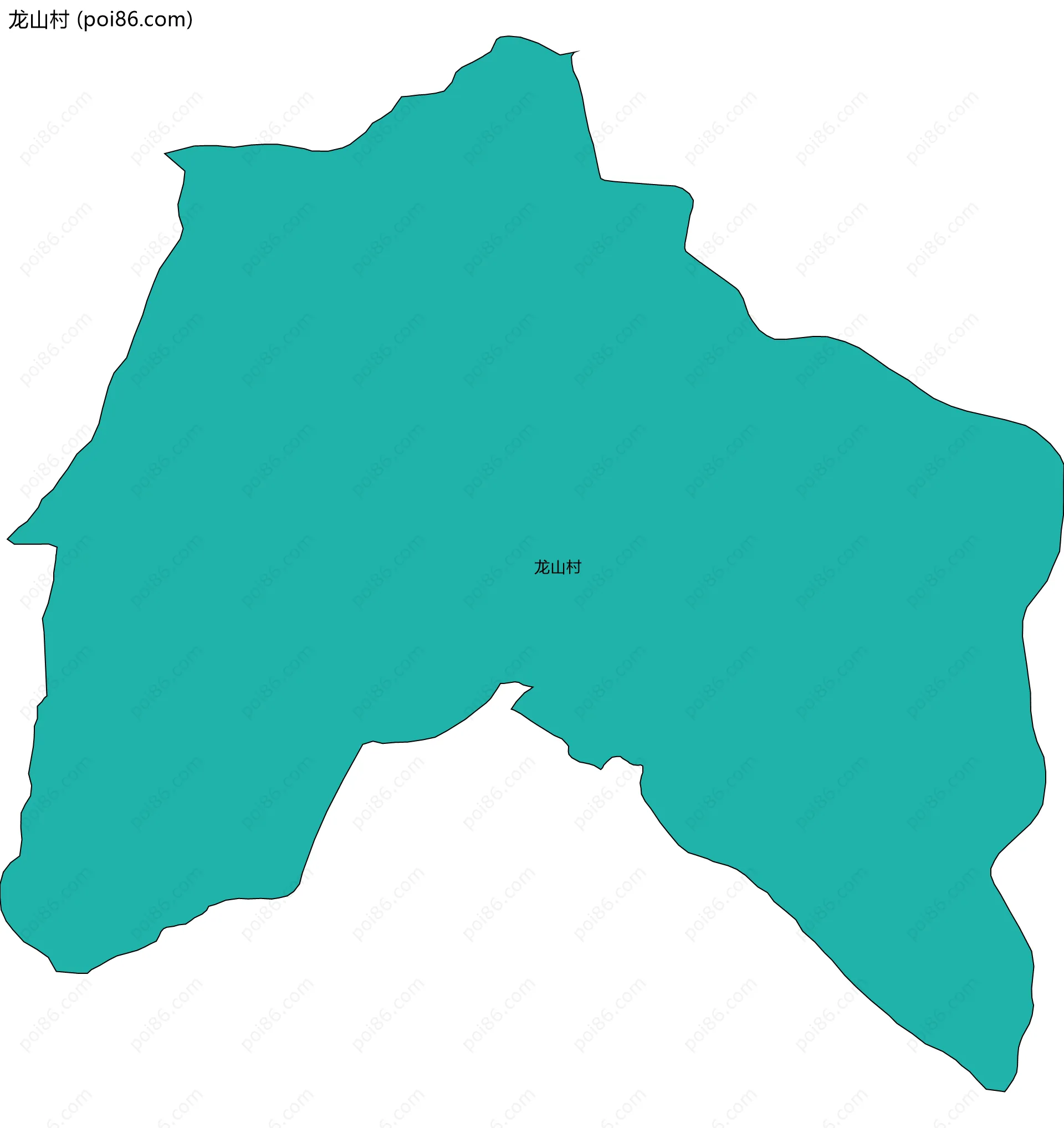 龙山村边界地图