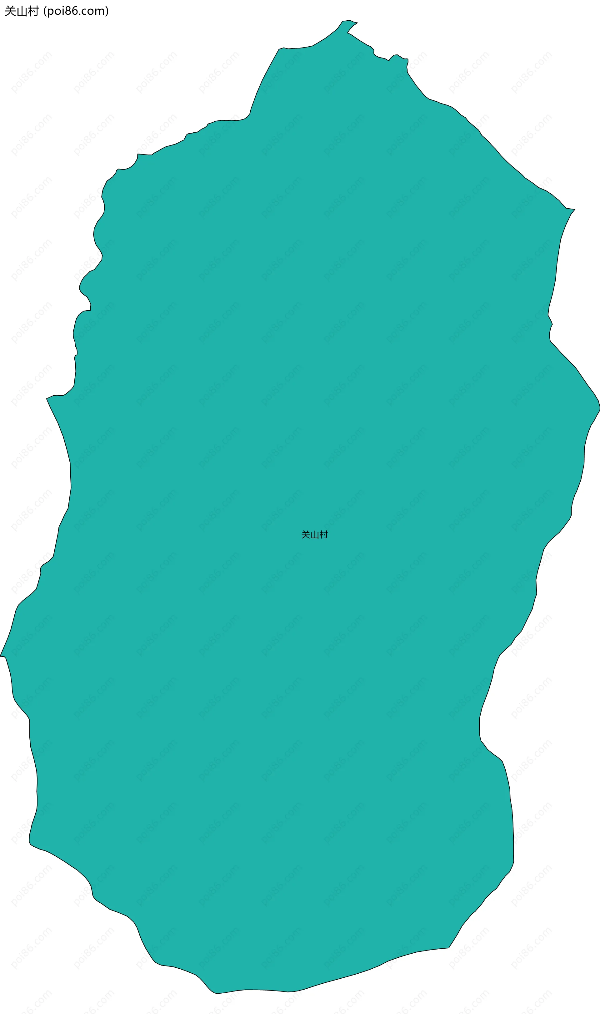 关山村边界地图