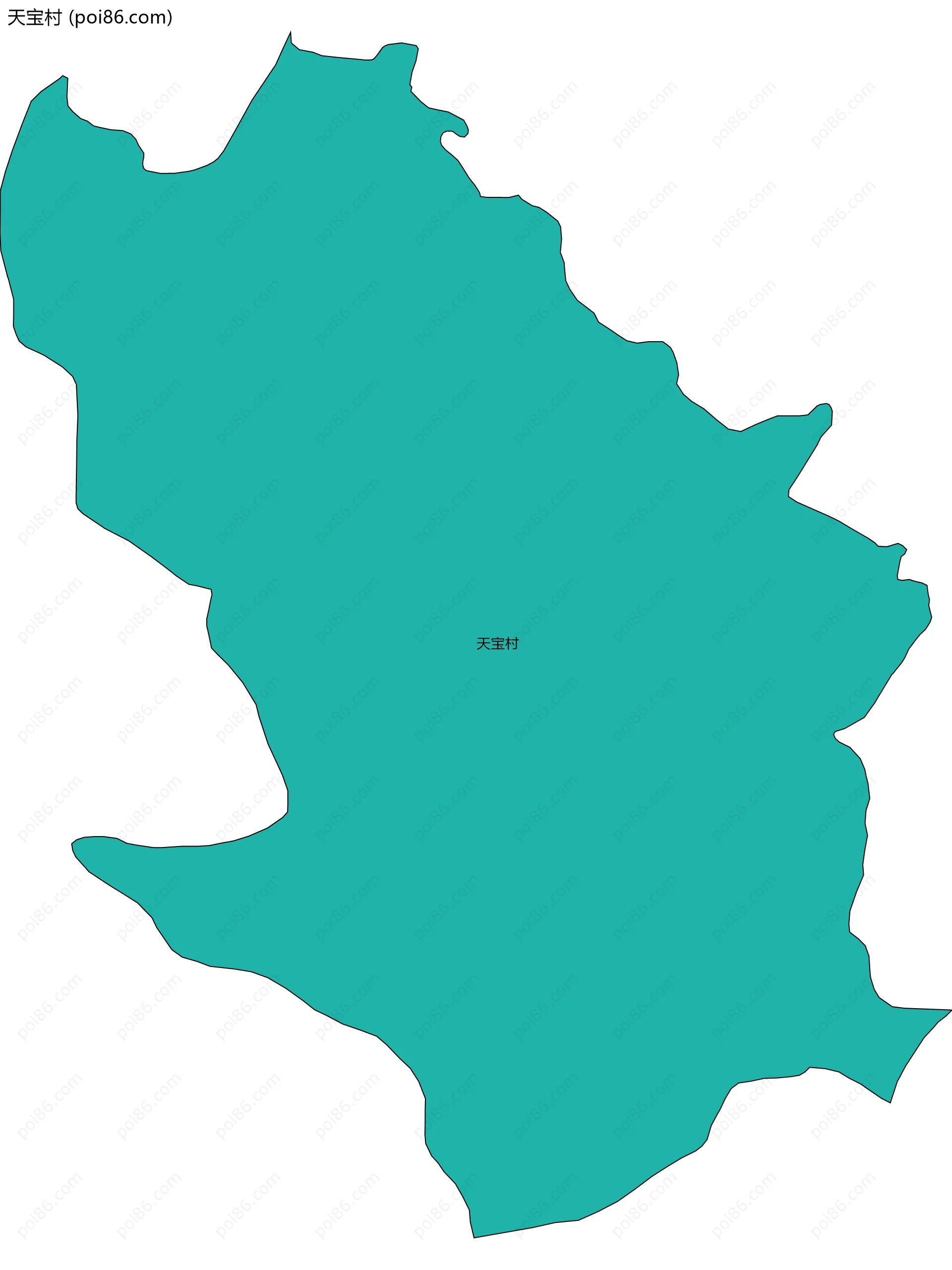 天宝村边界地图