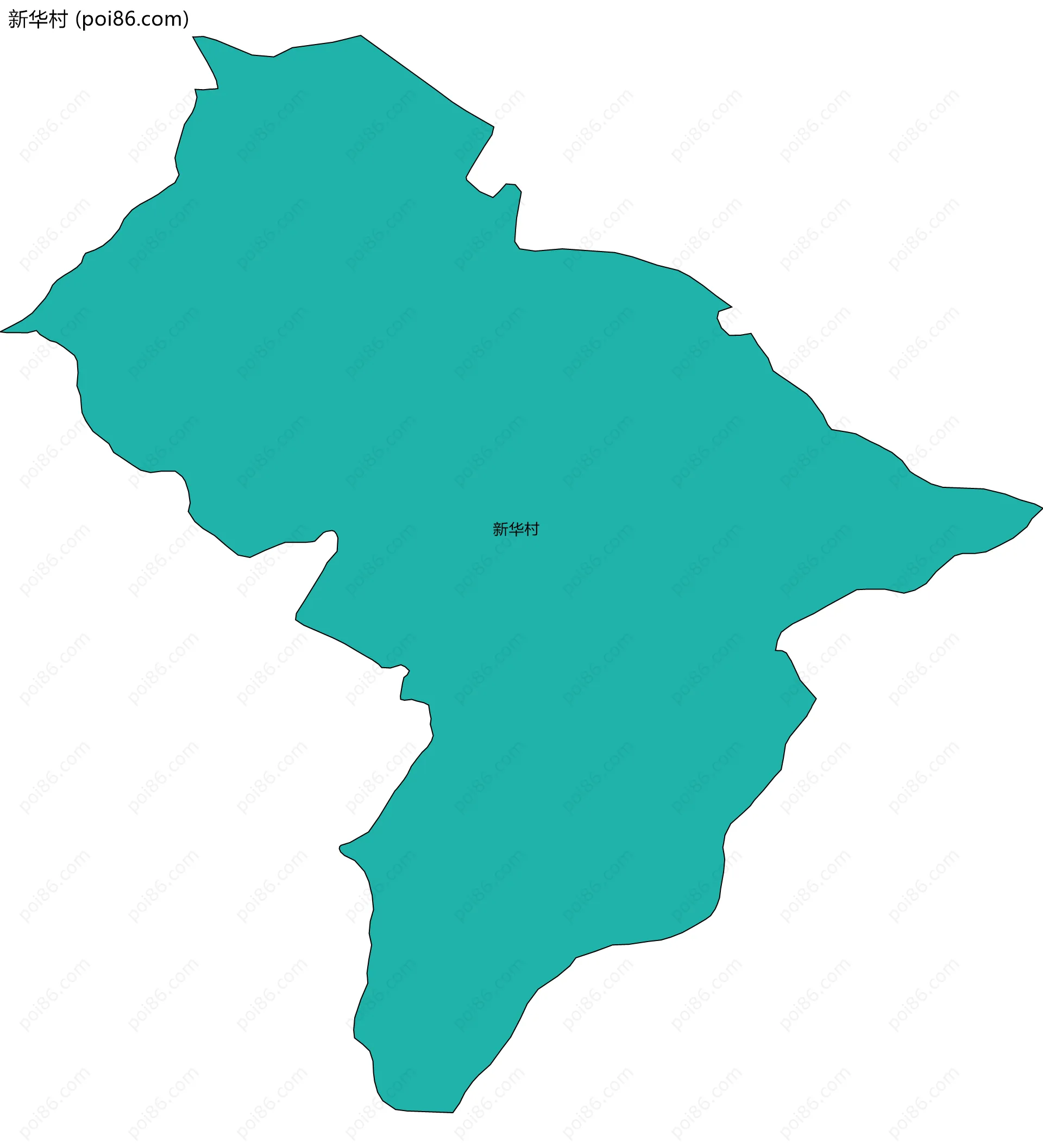 新华村边界地图