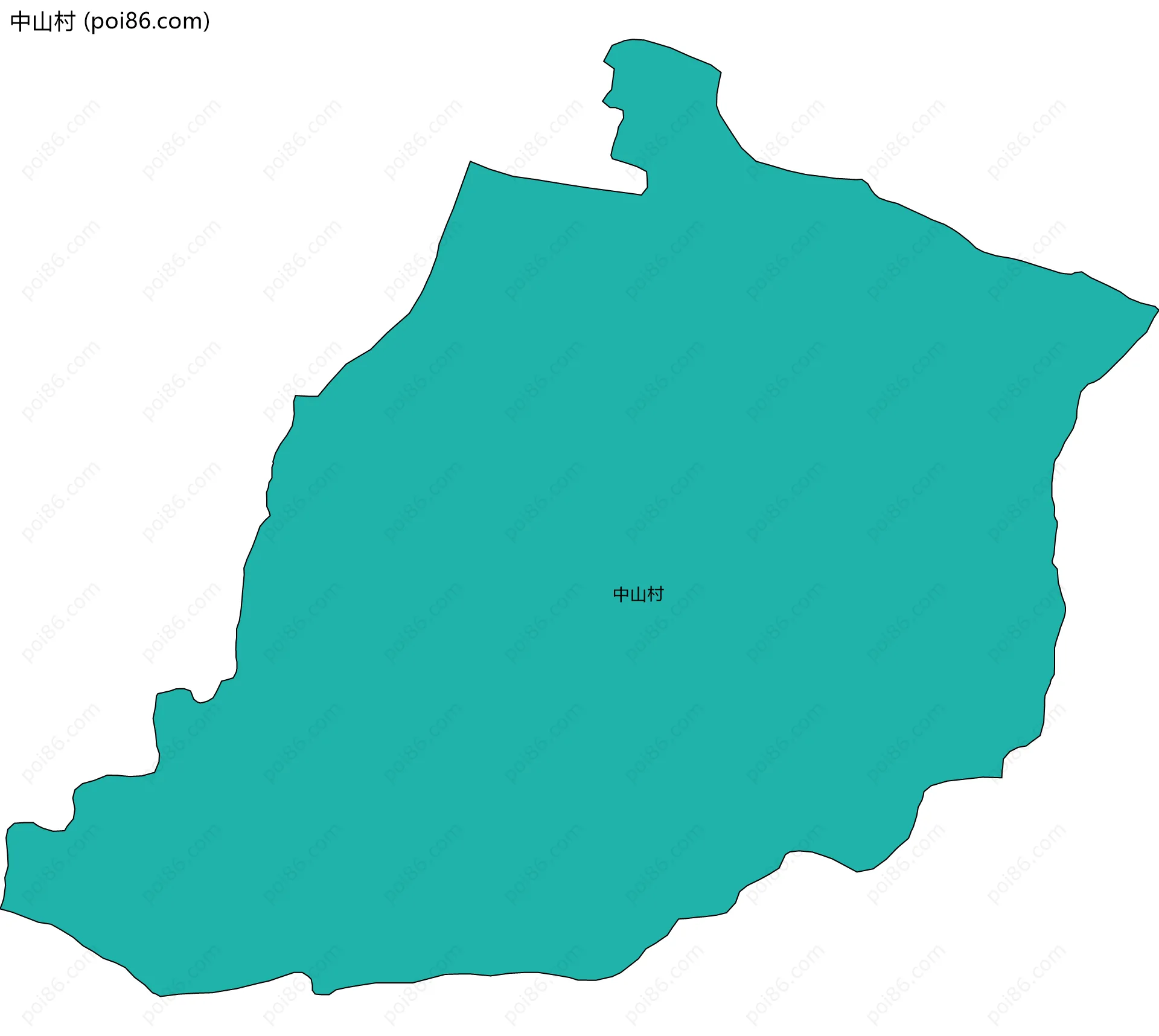 中山村边界地图