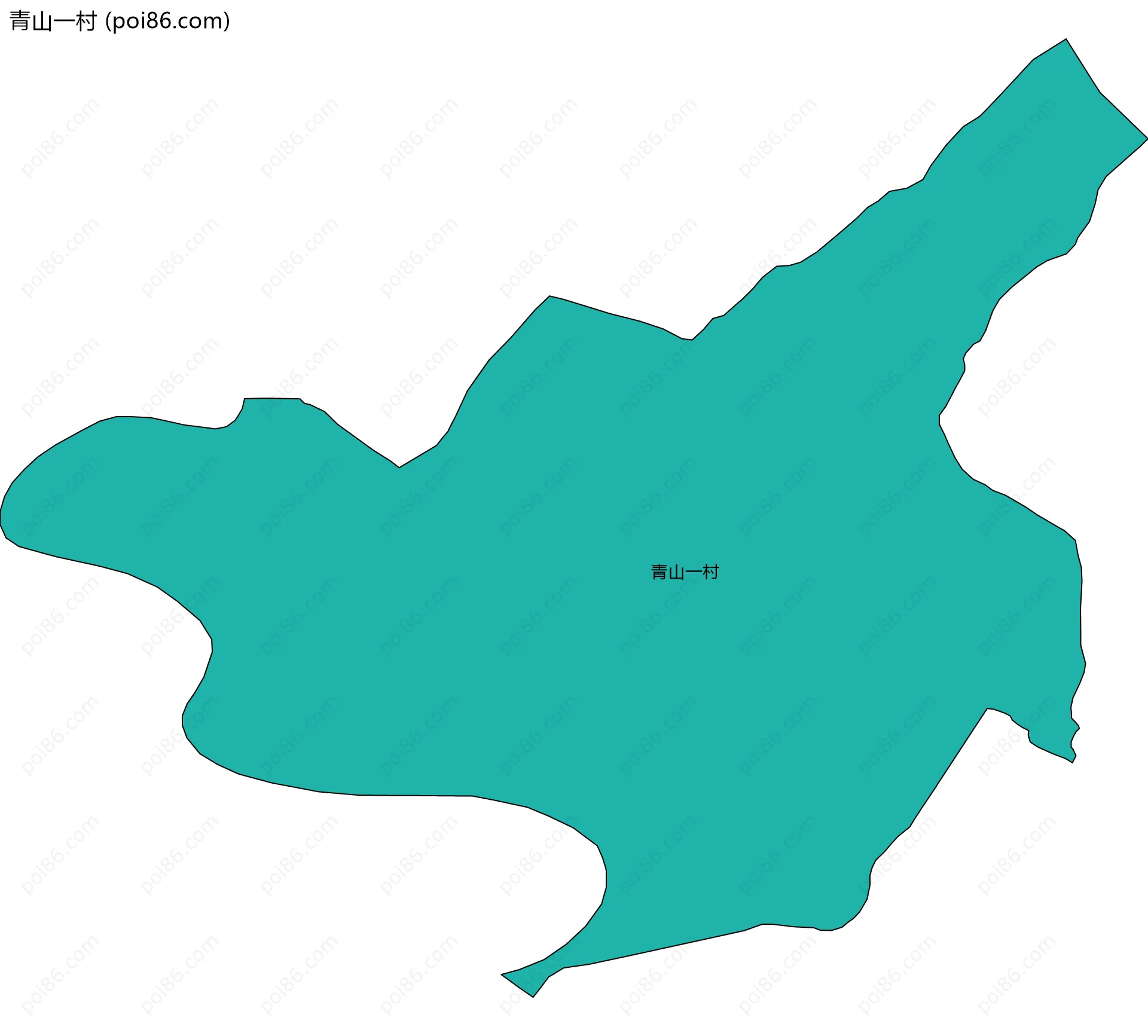 青山一村边界地图