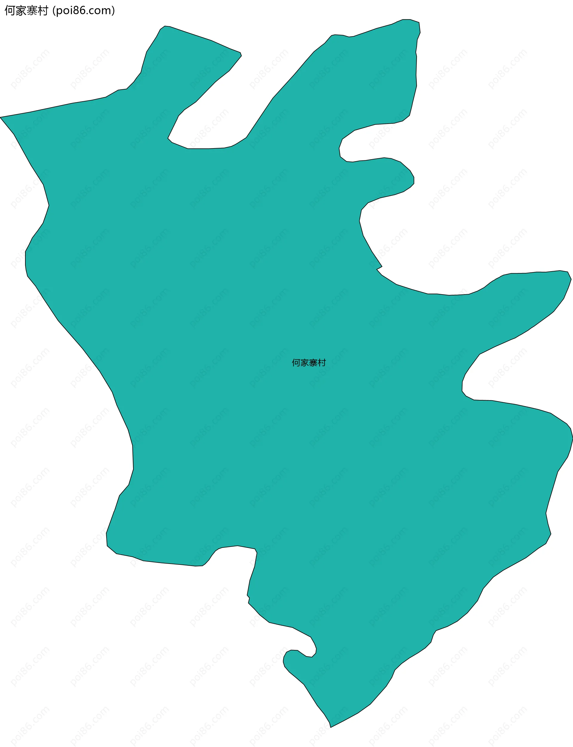 何家寨村边界地图