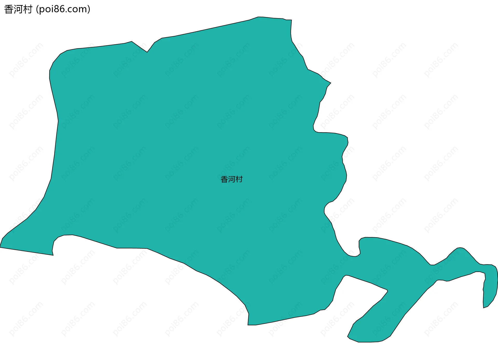 香河村边界地图