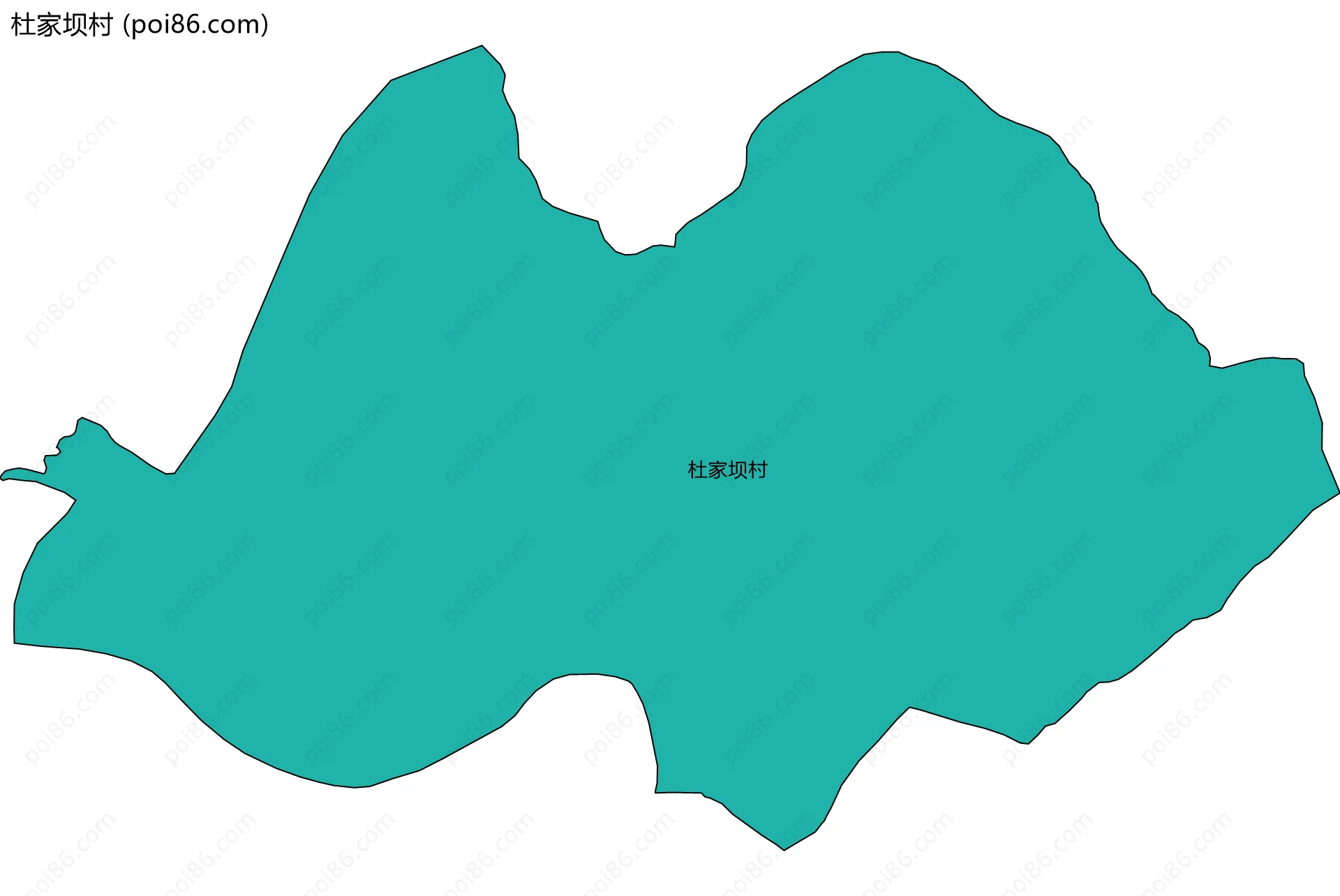 杜家坝村边界地图