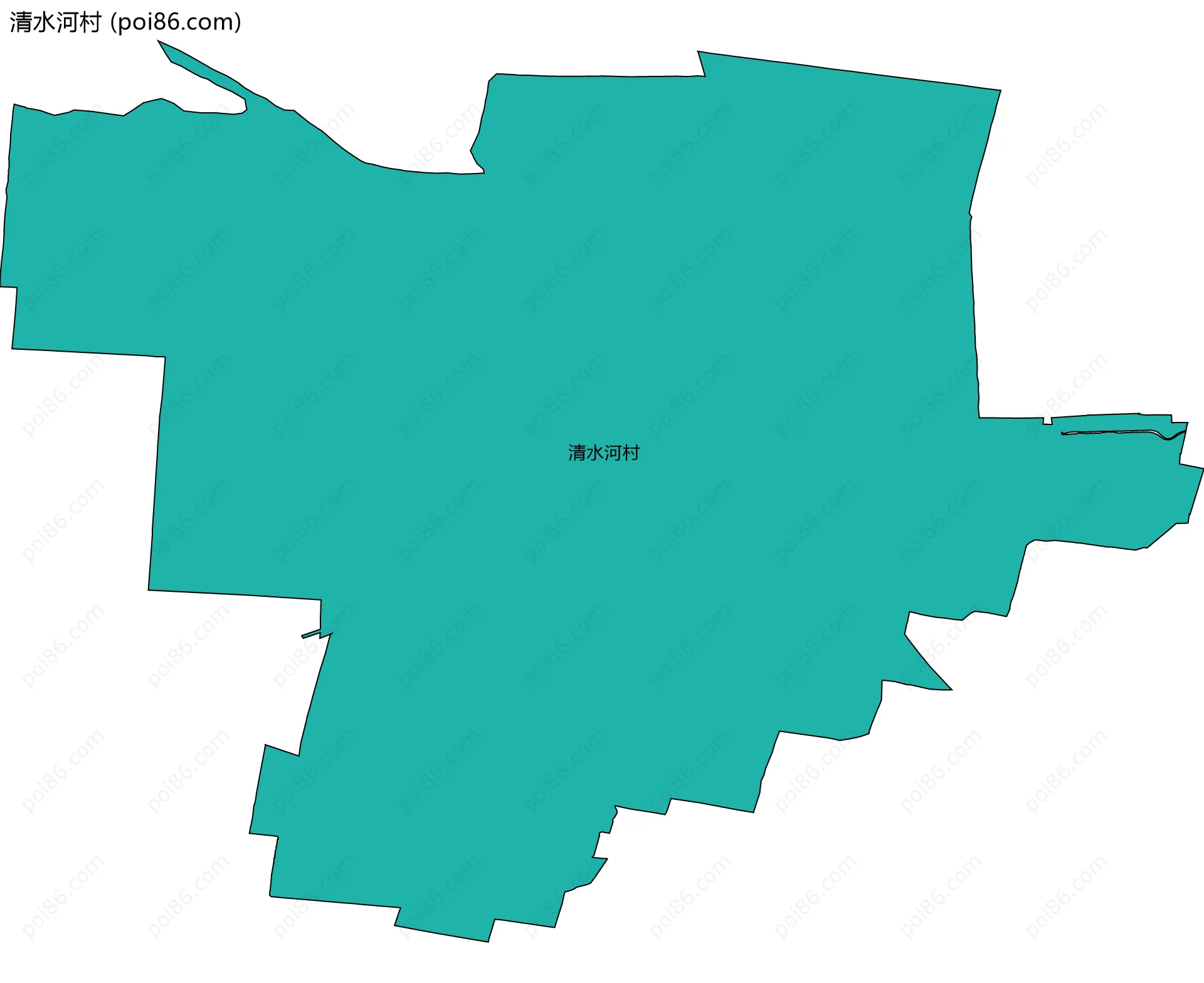 清水河村边界地图
