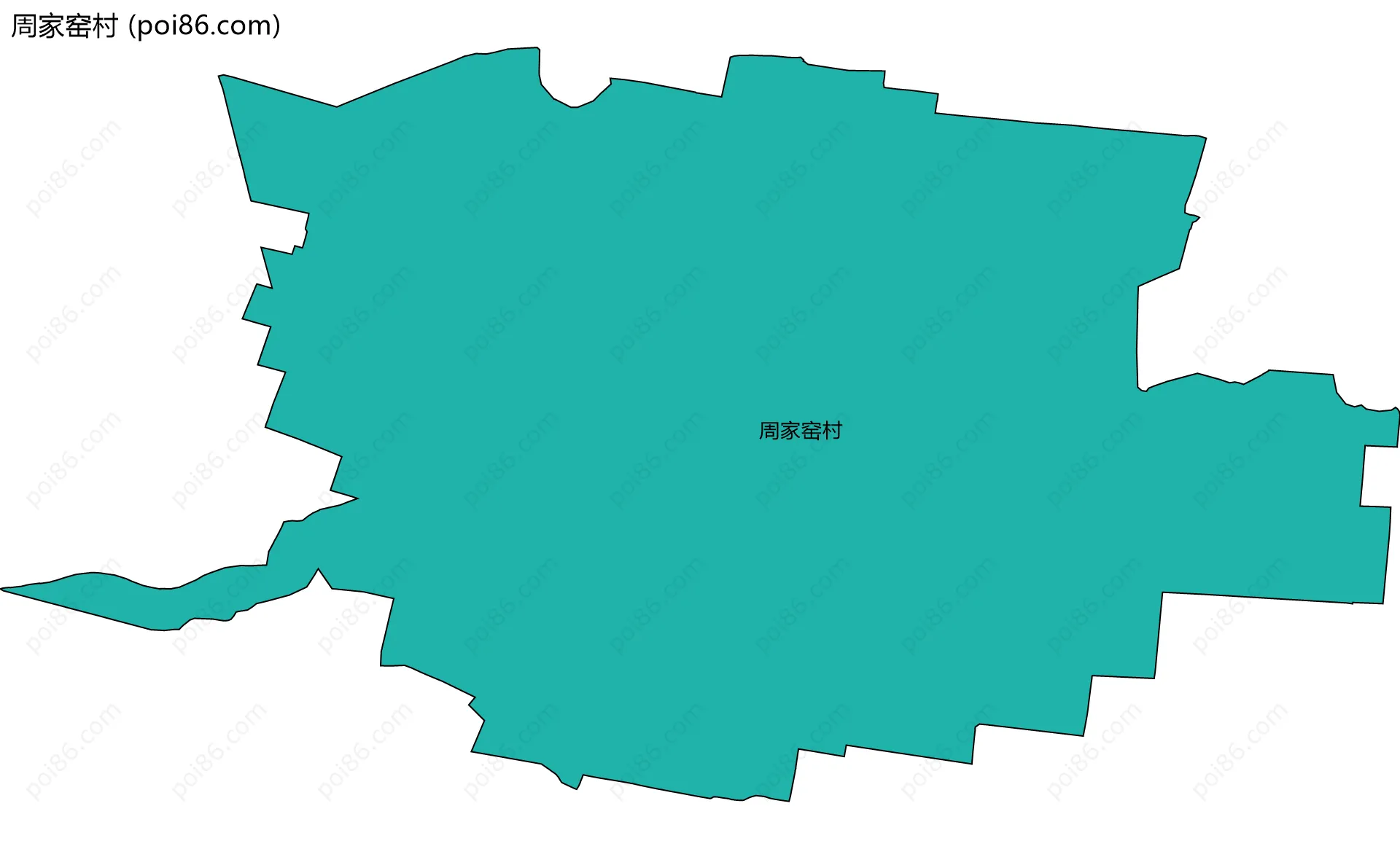 周家窑村边界地图