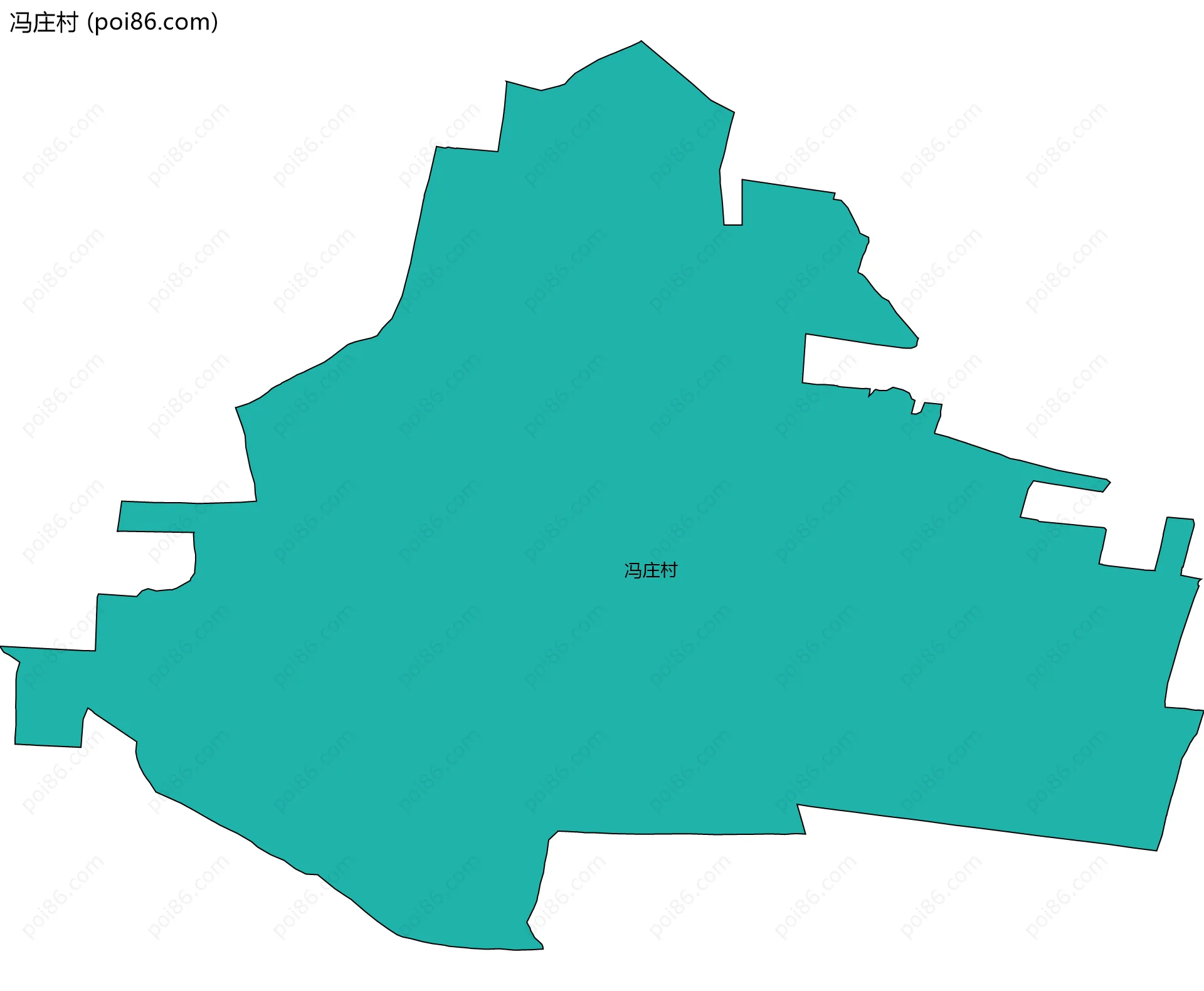 冯庄村边界地图