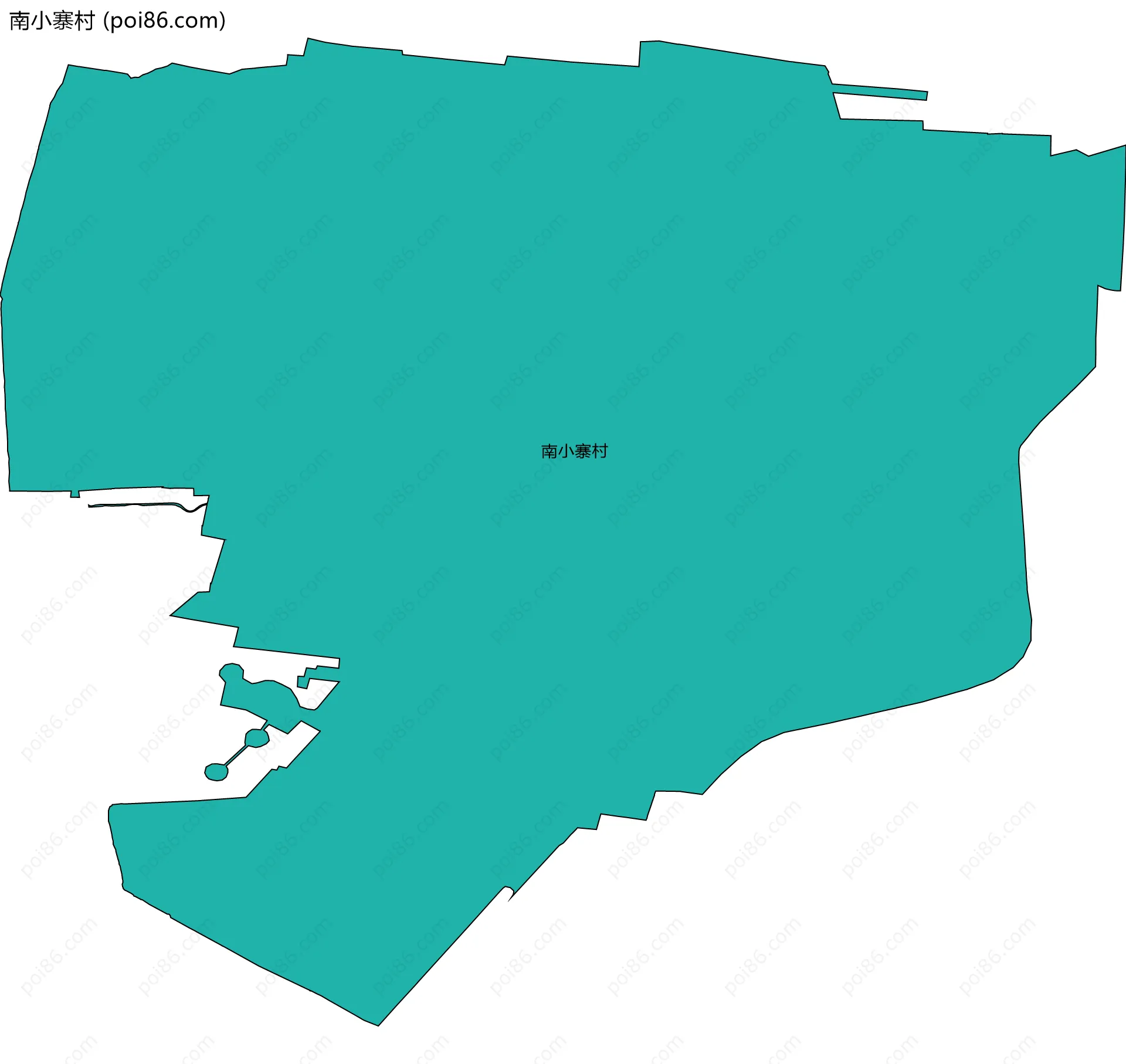 南小寨村边界地图