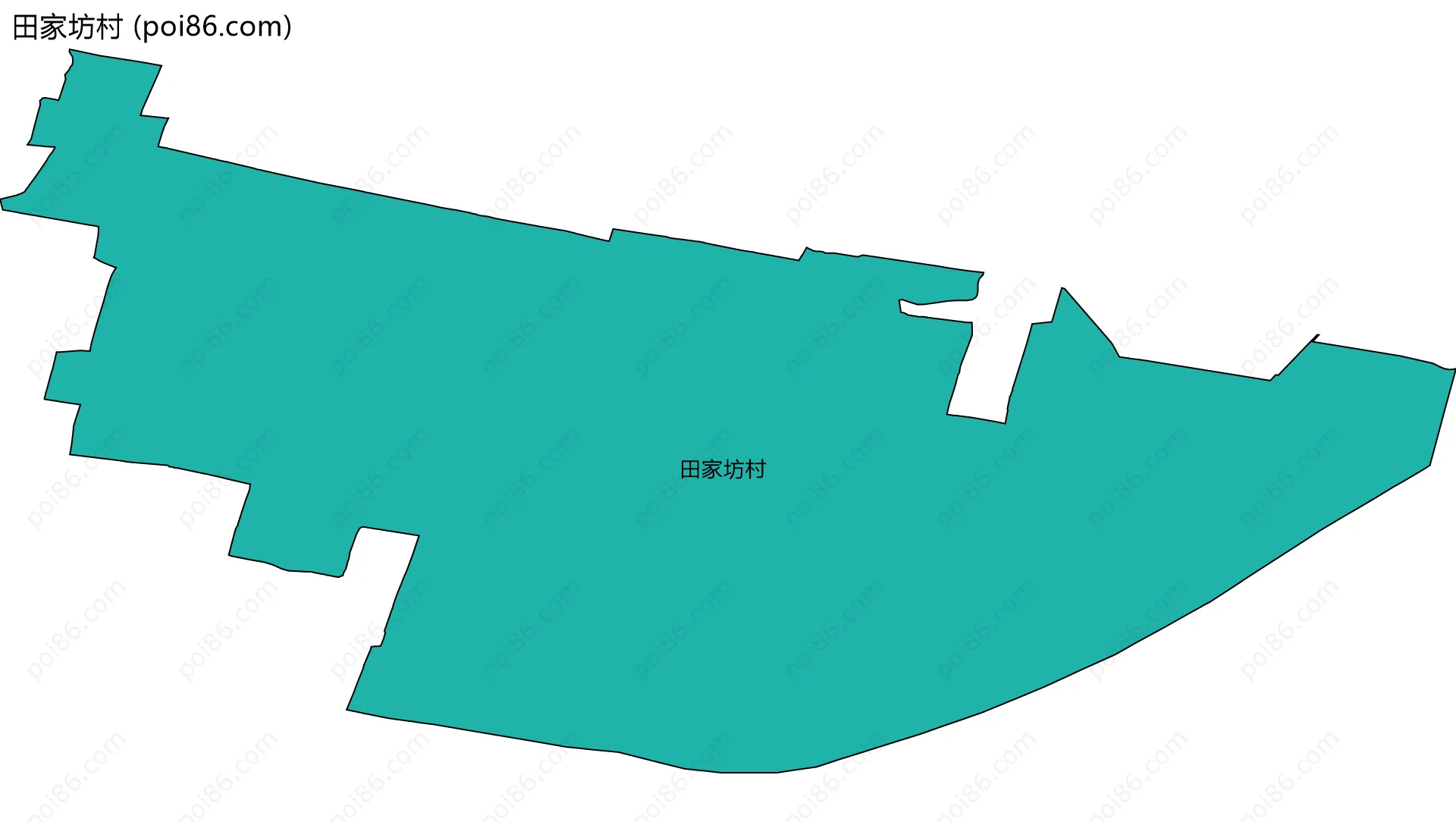 田家坊村边界地图
