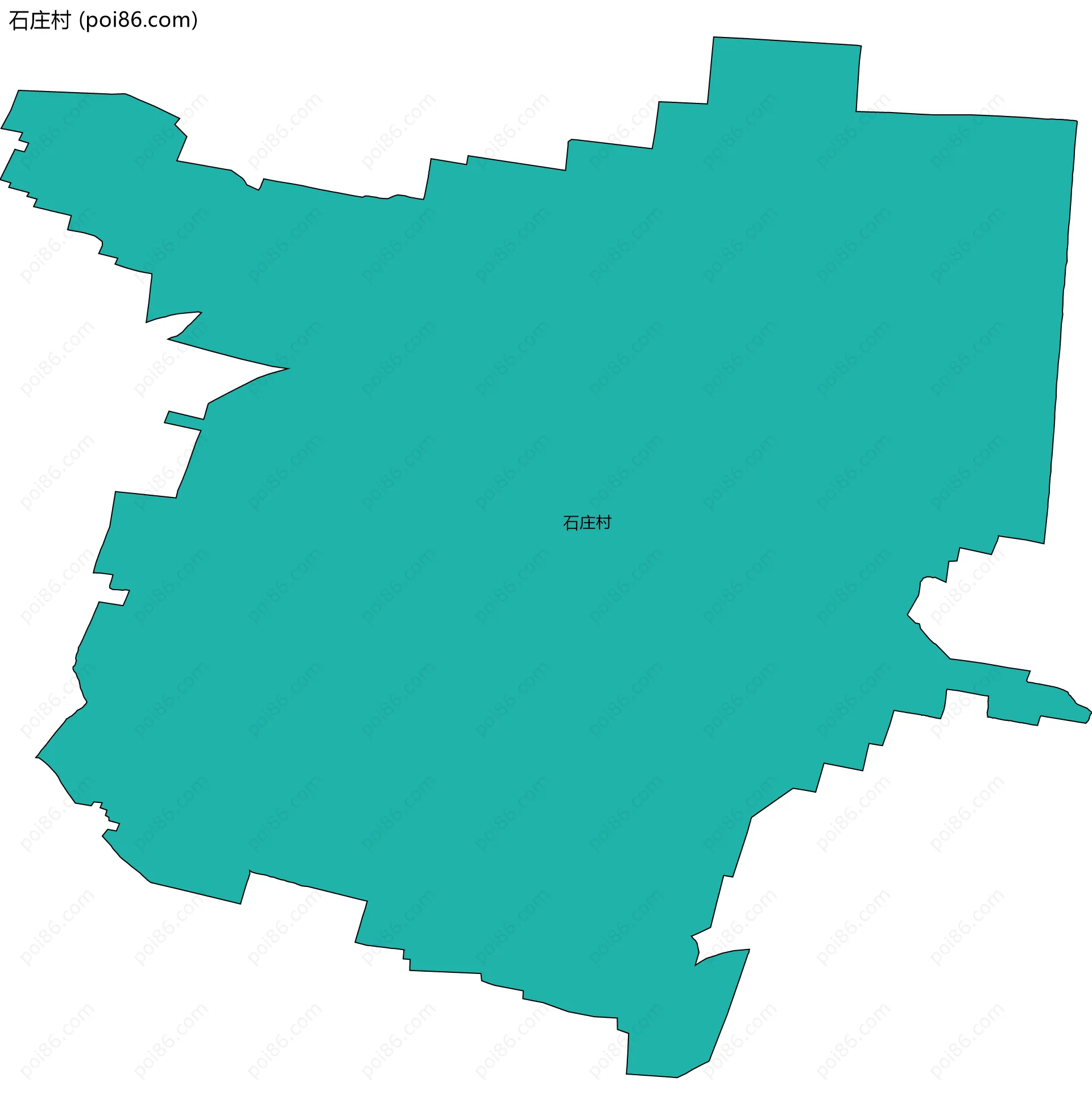 石庄村边界地图