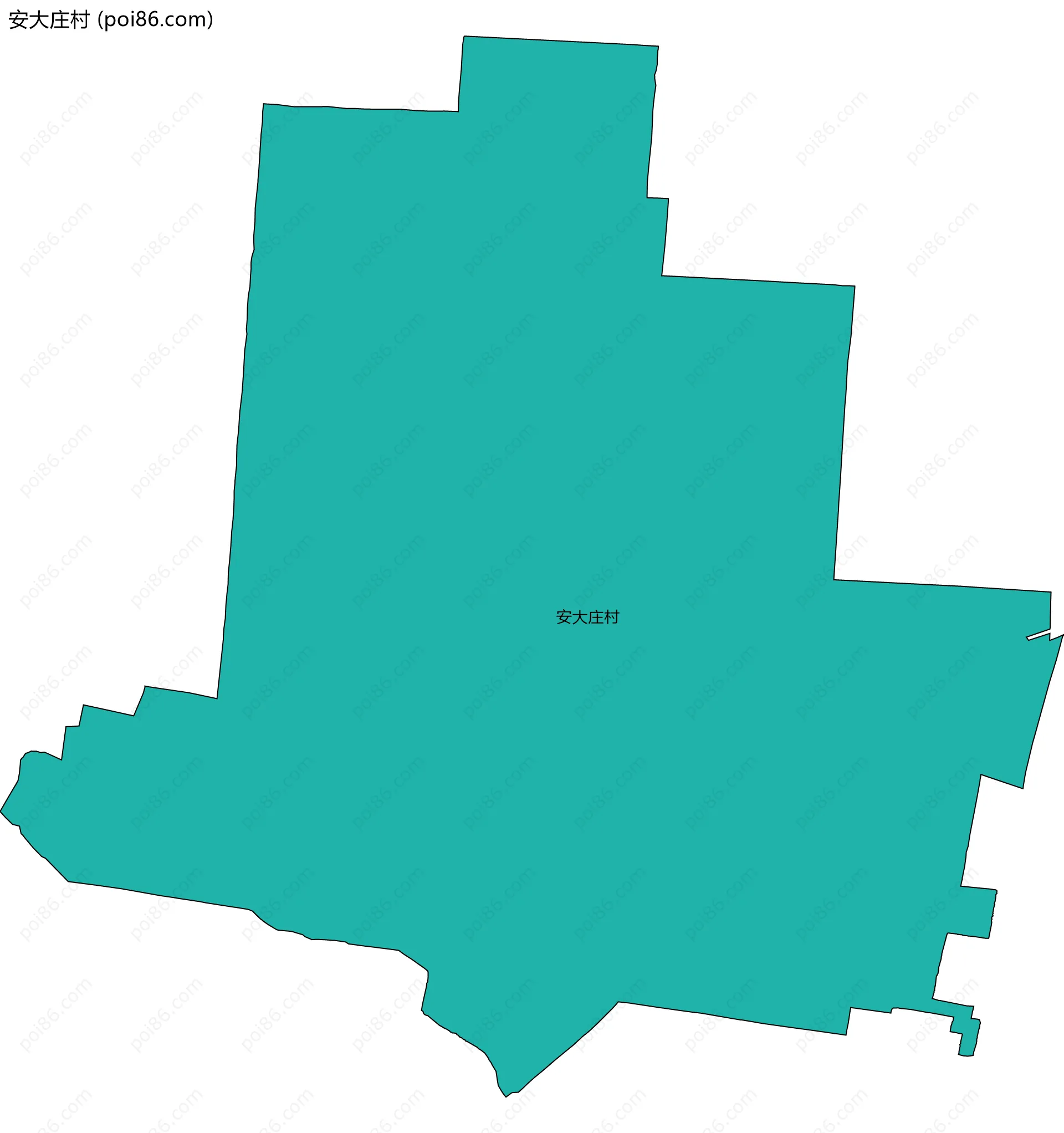 安大庄村边界地图