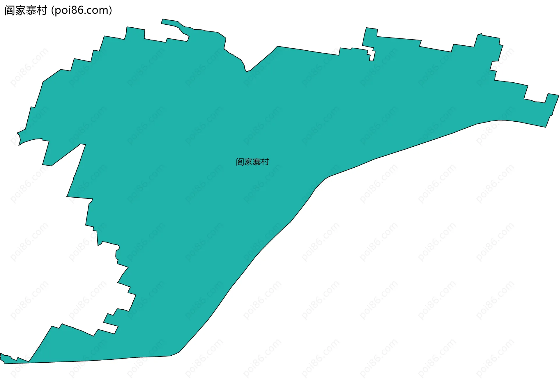 阎家寨村边界地图
