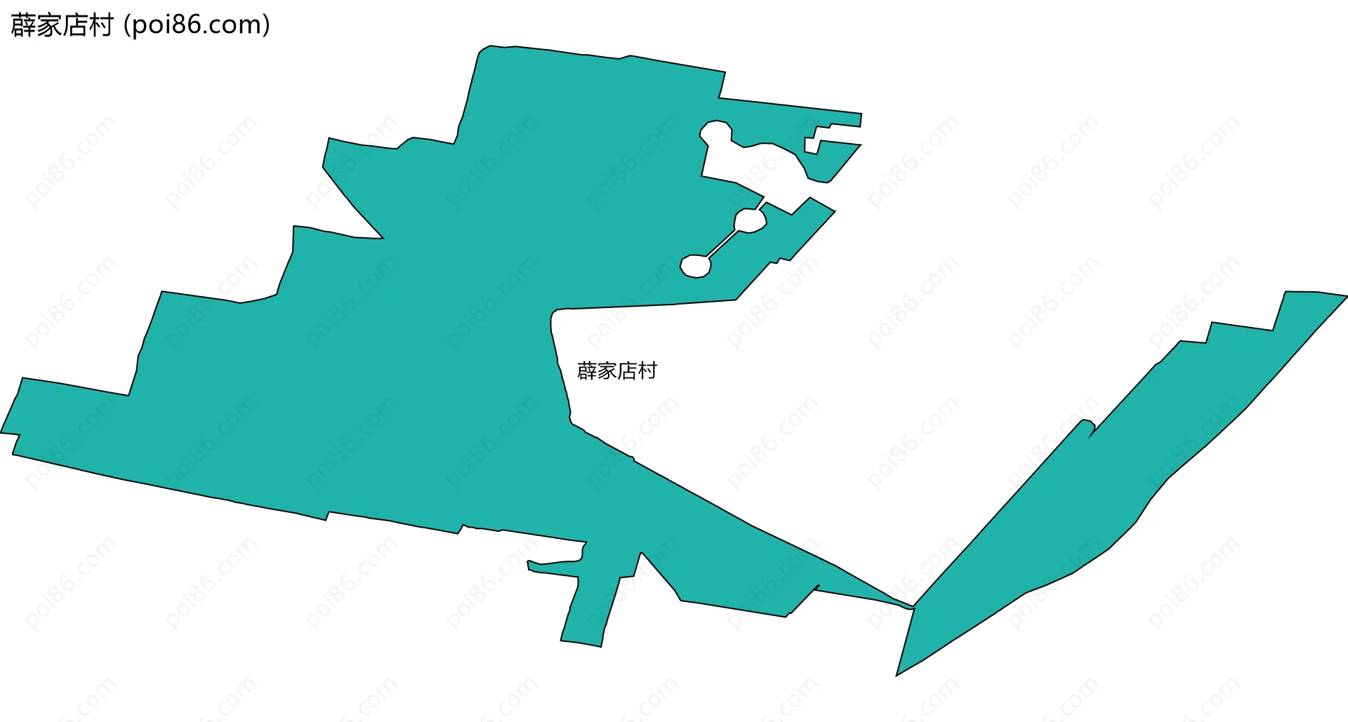 薜家店村边界地图