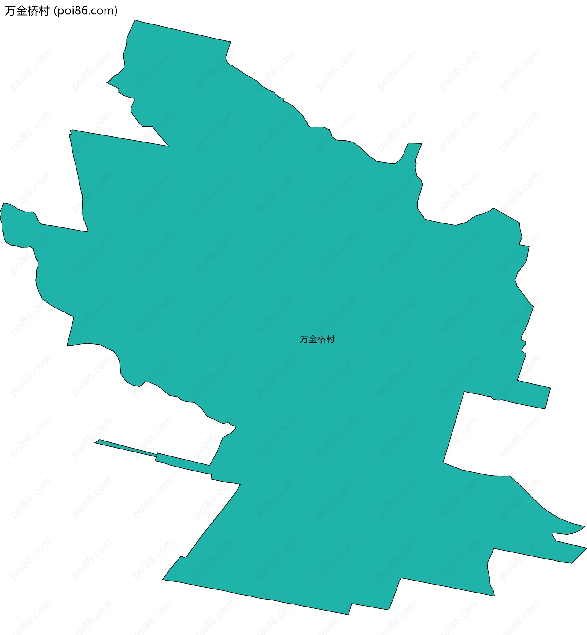 万金桥村边界地图