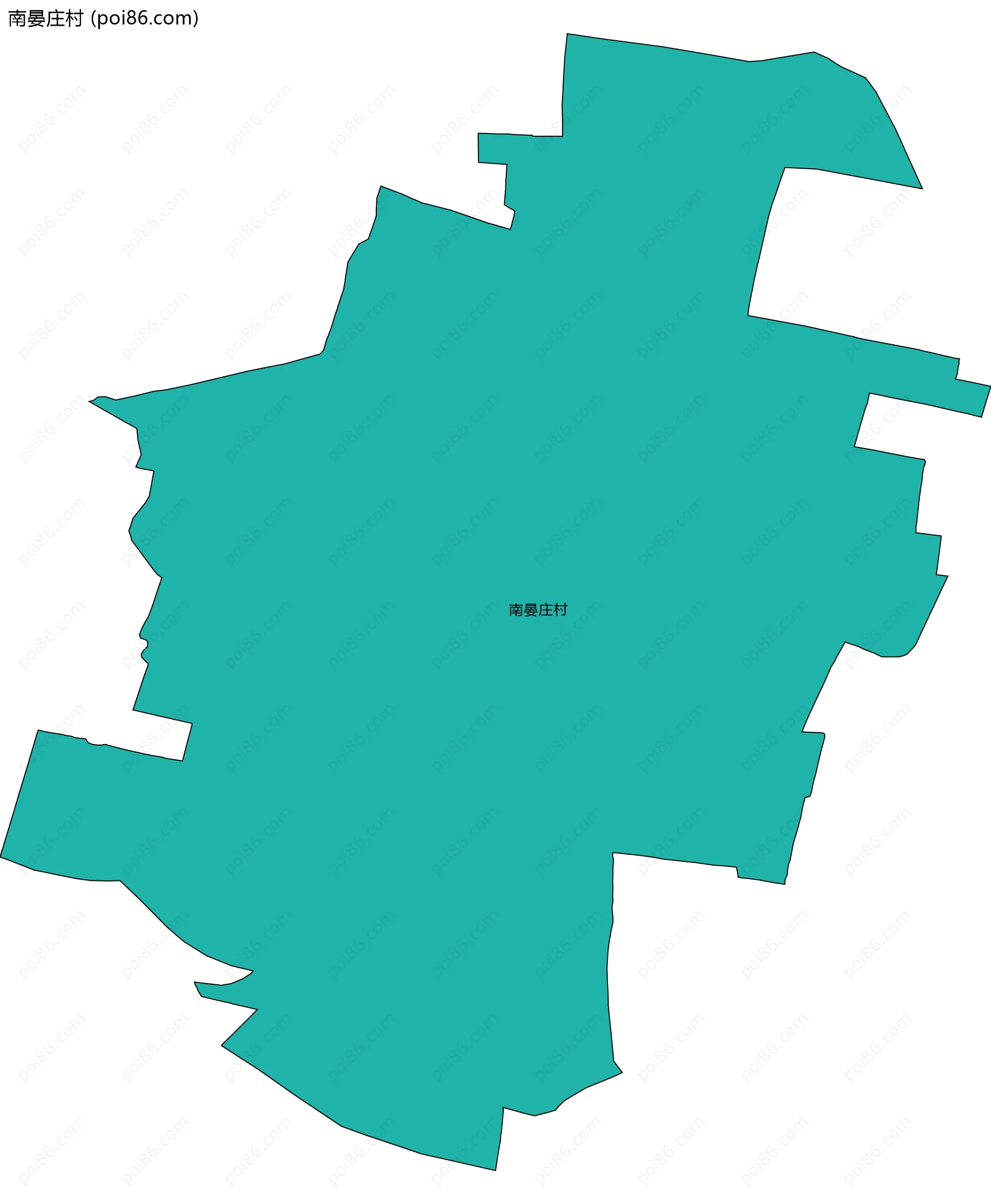 南晏庄村边界地图