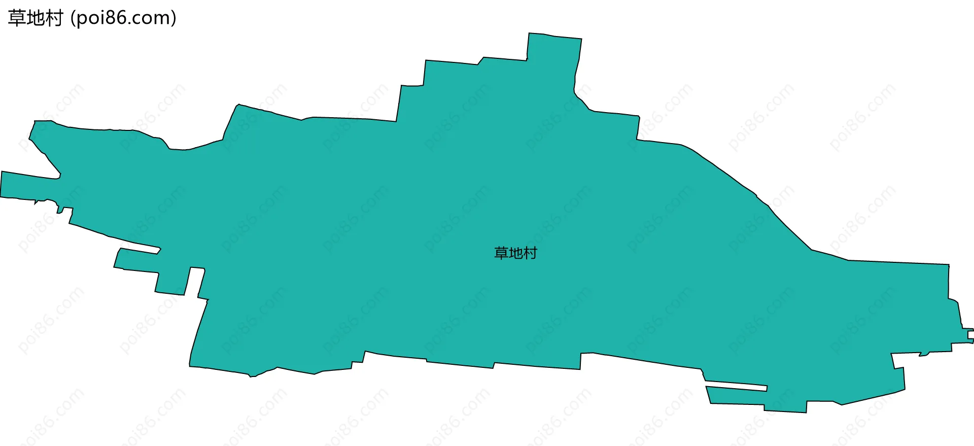 草地村边界地图